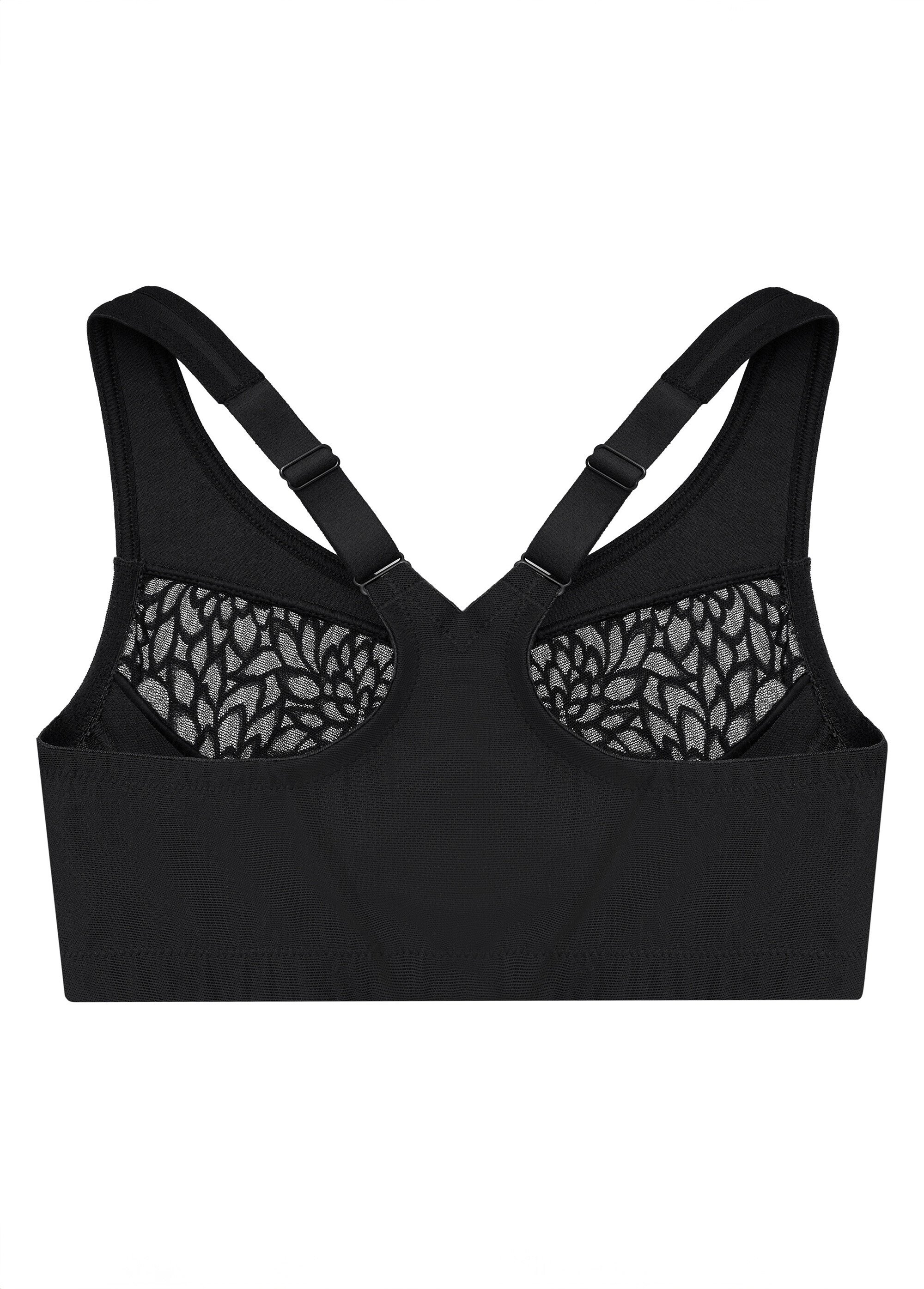 Soutien-gorge MagicLift Grandes Tailles Dos Nageur et Fermeture Frontale n°1206 Femme Grande Taille Noir 1206 DO2