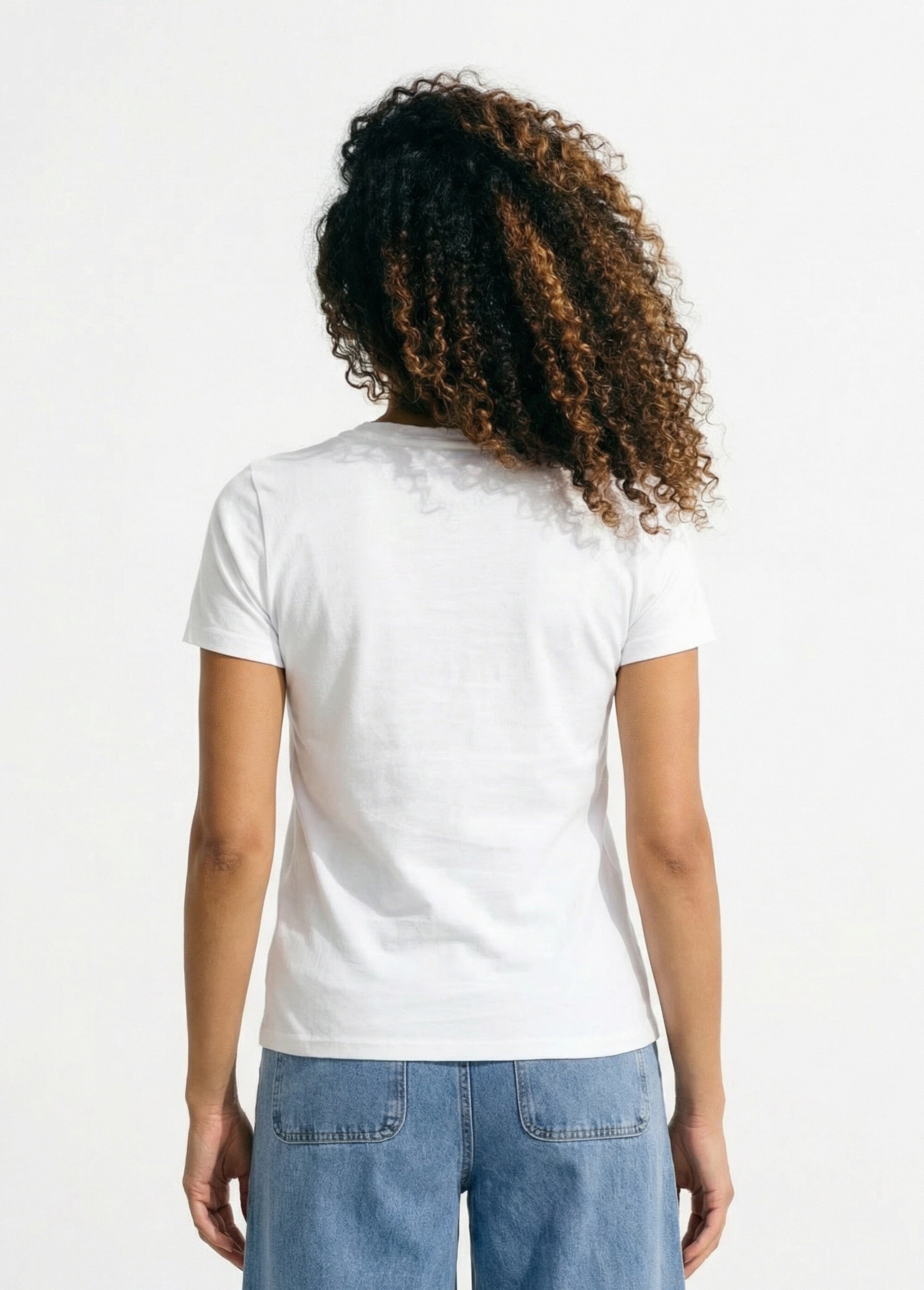 T-shirt blanc coton Amore Caffè Spiaggia