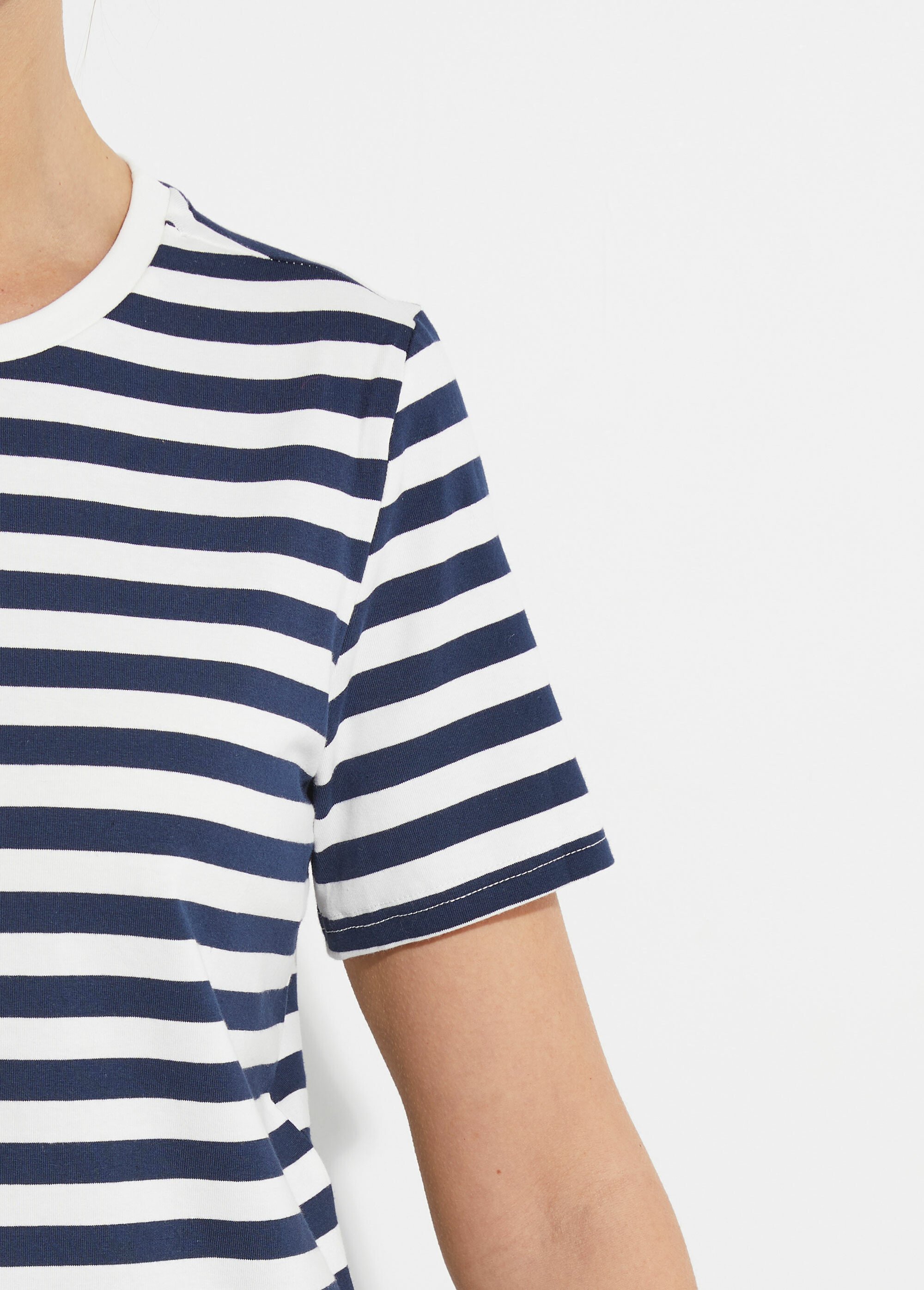 T-shirt marinière en coton stretch