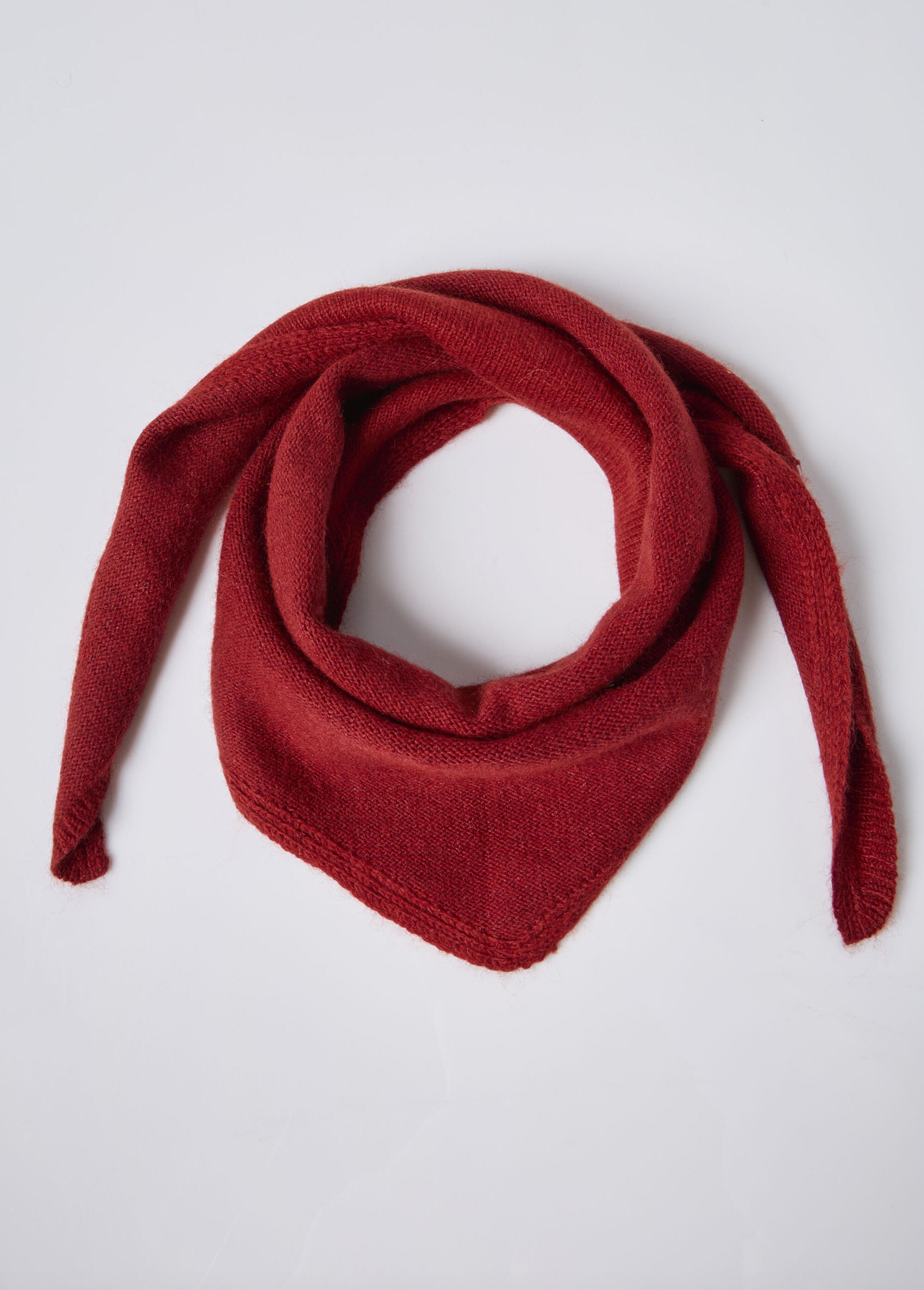 Echarpe triangle chaude avec de la laine Femme Rouge ORMSC-3593 FA1