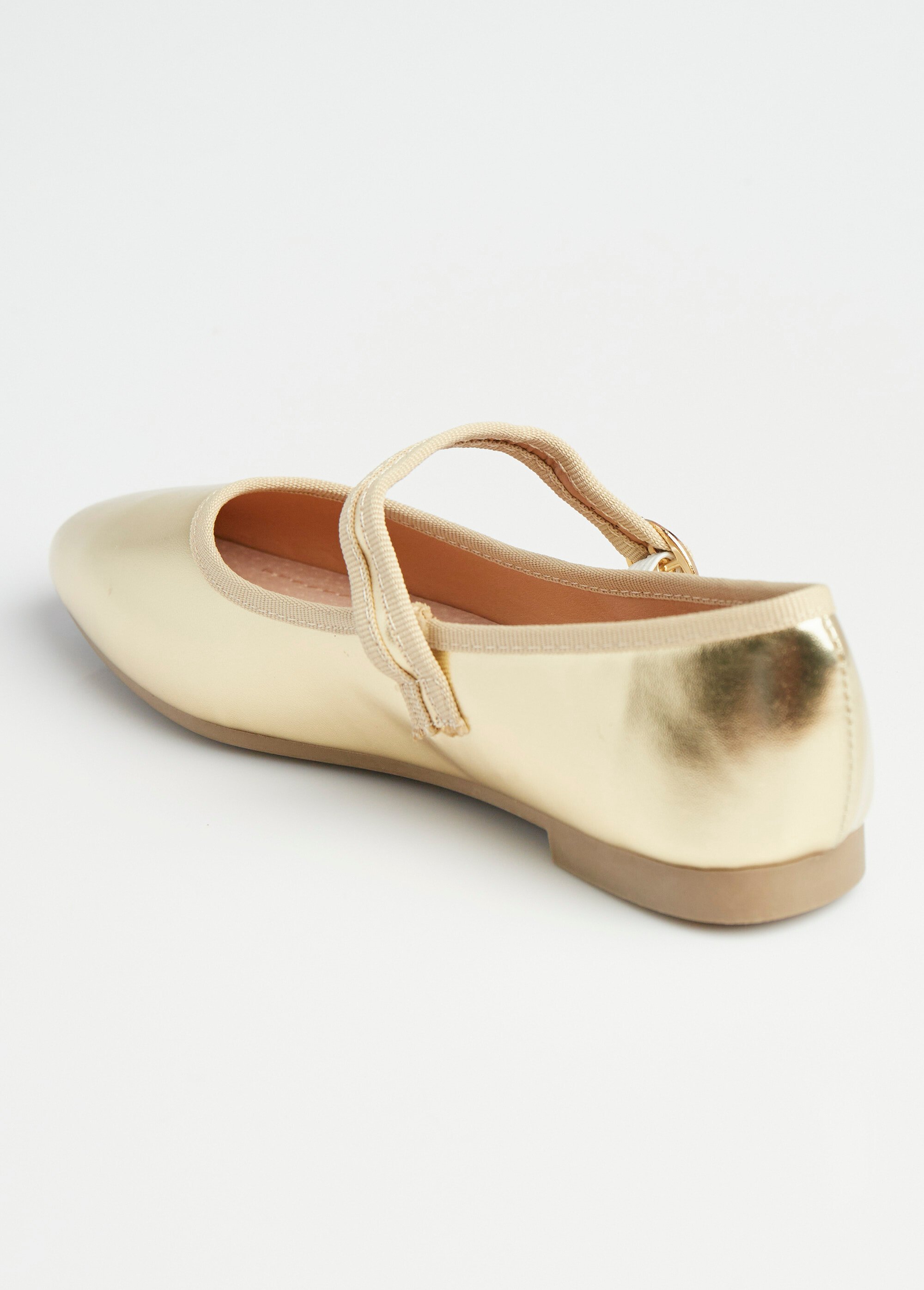 Ballerines style babies avec bout carré Femme Doré LBSBSHX8956 DO1