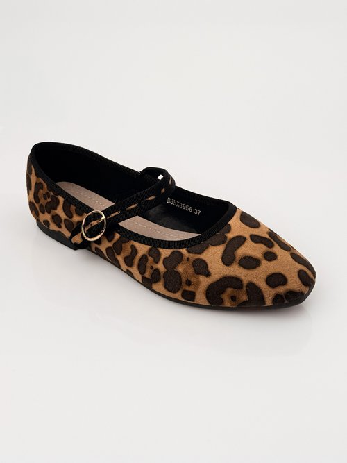 Ballerines style babies avec bout carré Femme Marron LBSBSHX8956 FA1