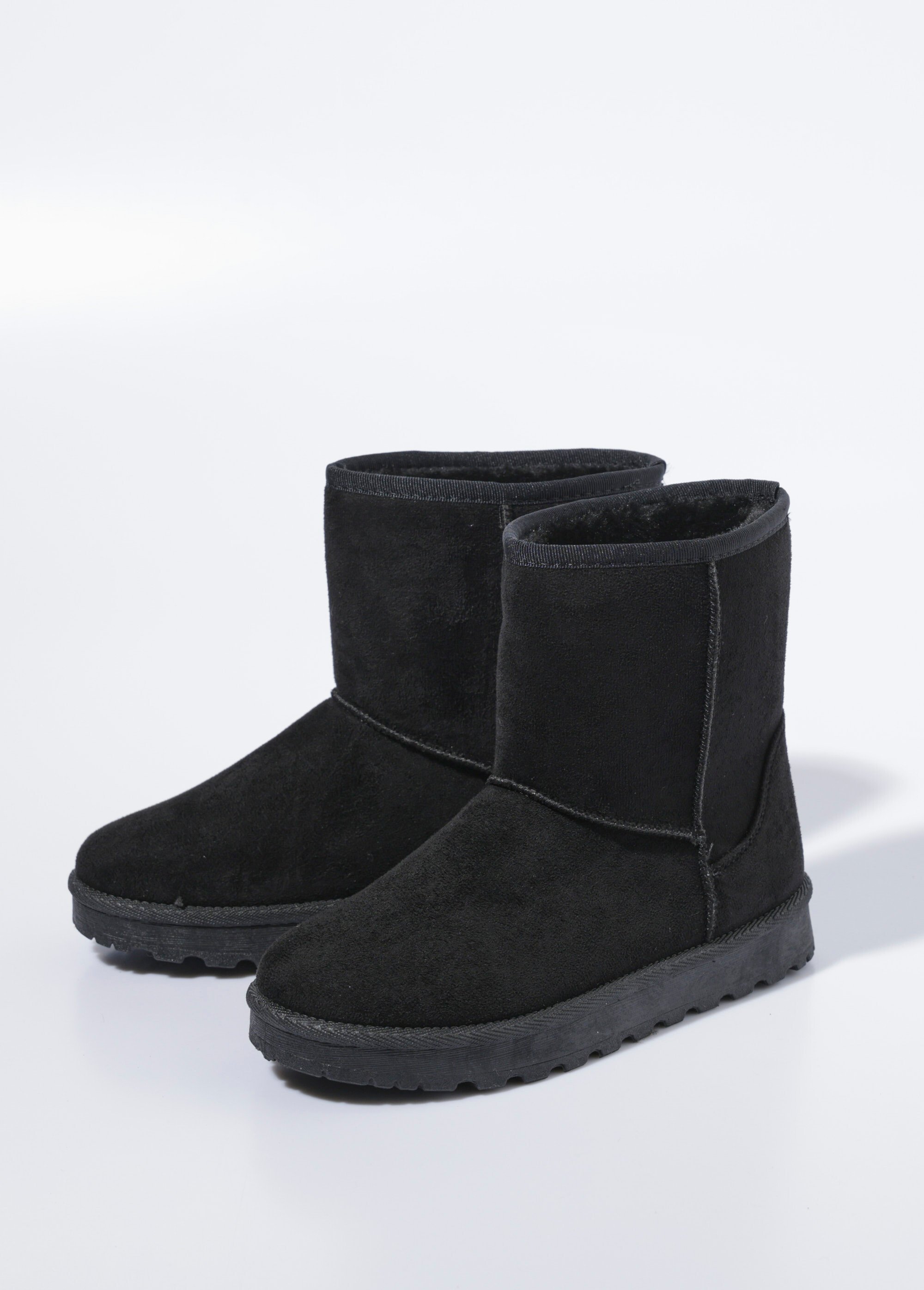 Boots fourrées chaudes semelle compensée