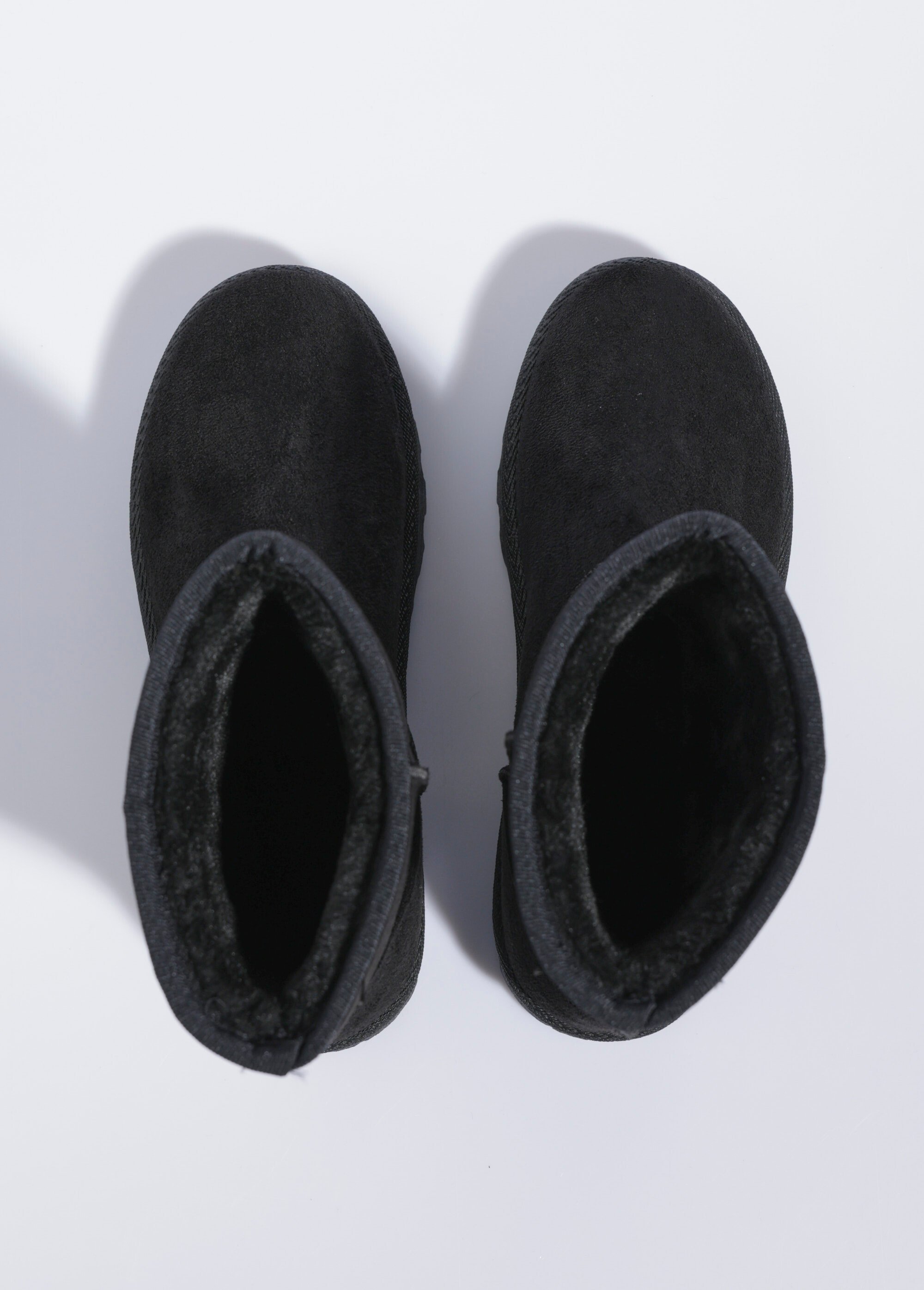 Boots fourrées chaudes semelle compensée Femme Noir LBSDMB6126 OV1