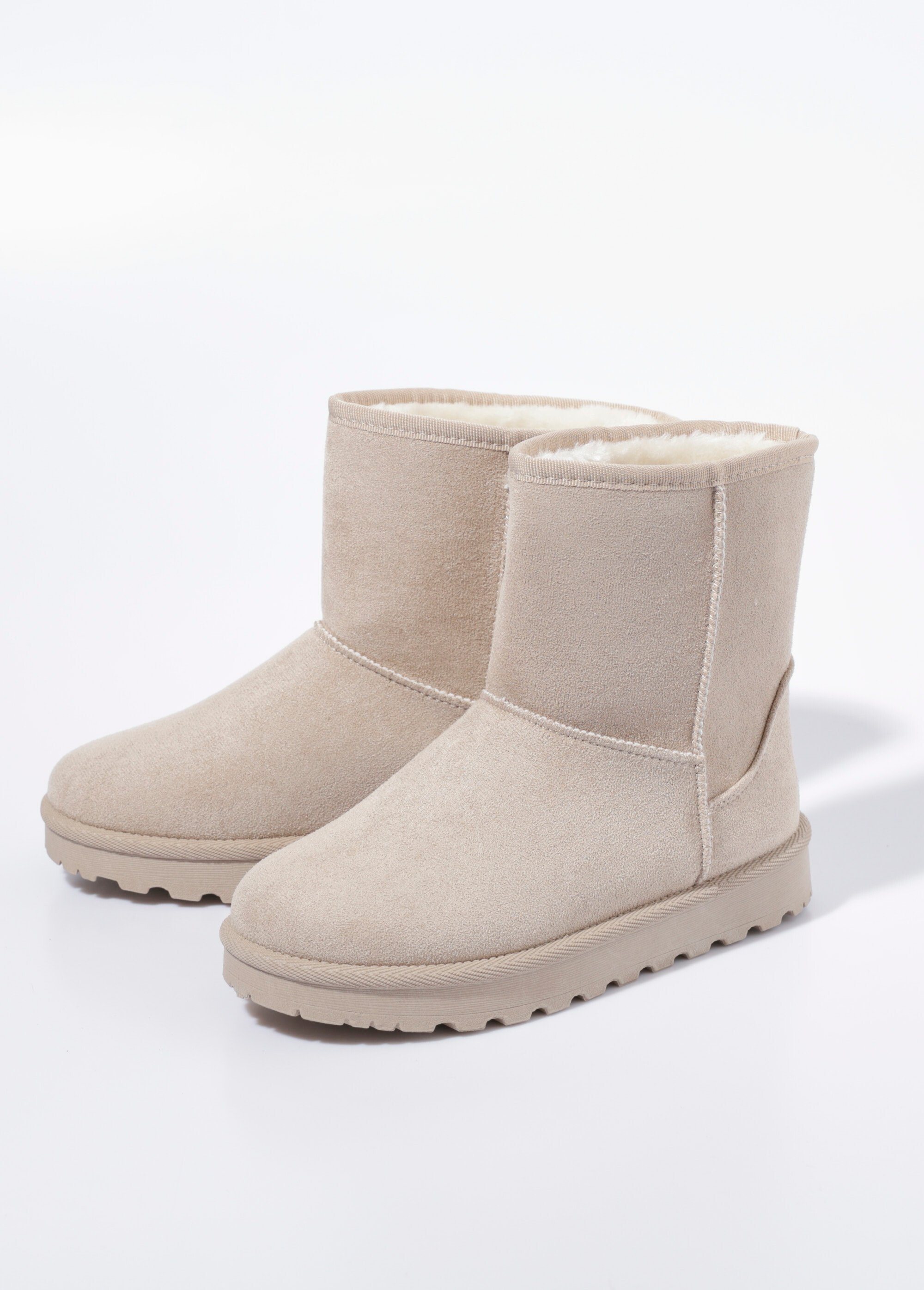 Boots fourrées chaudes semelle compensée