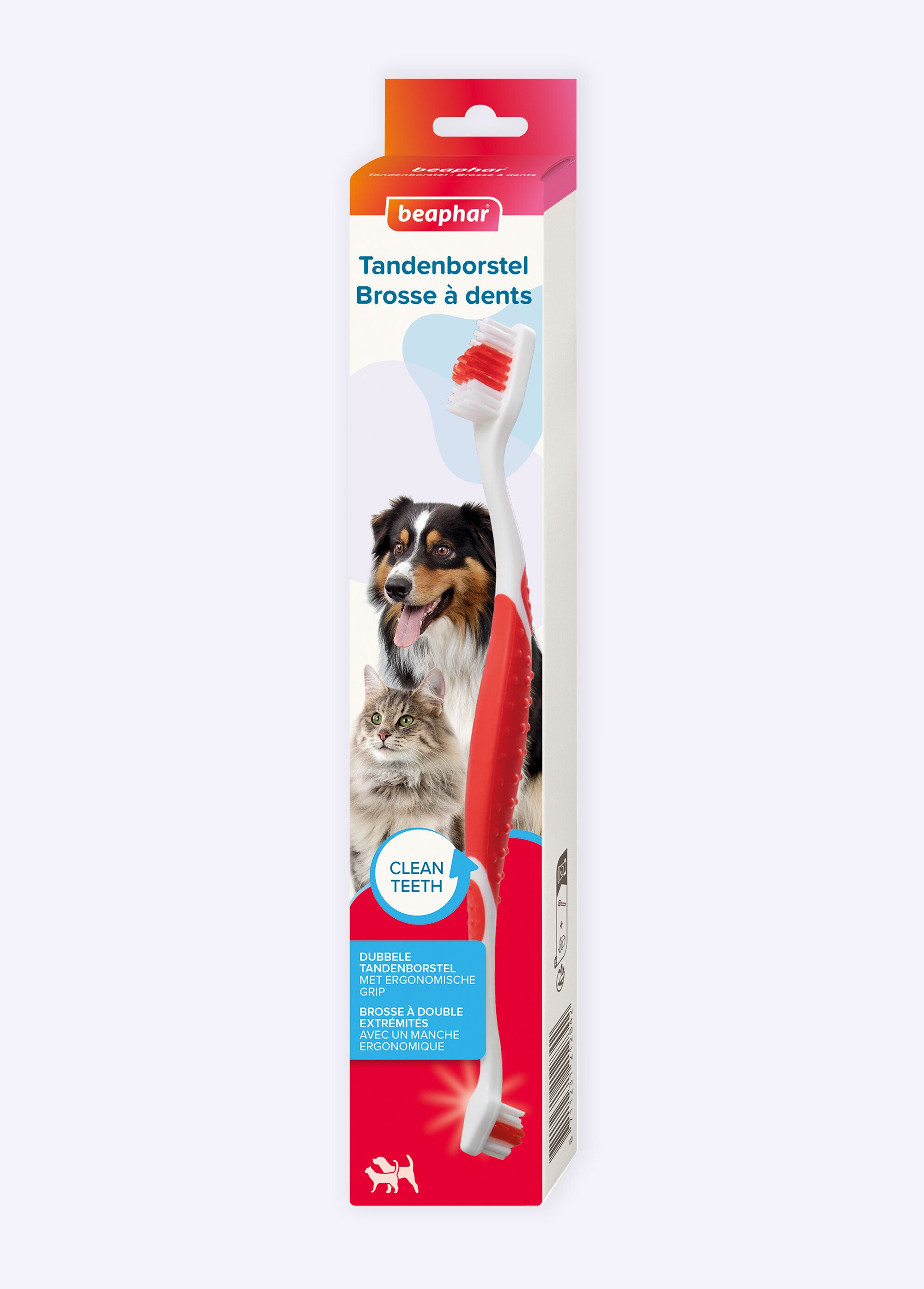 Brosse à dents double tête, chien/chat BLANC BEA-1000483 FA1