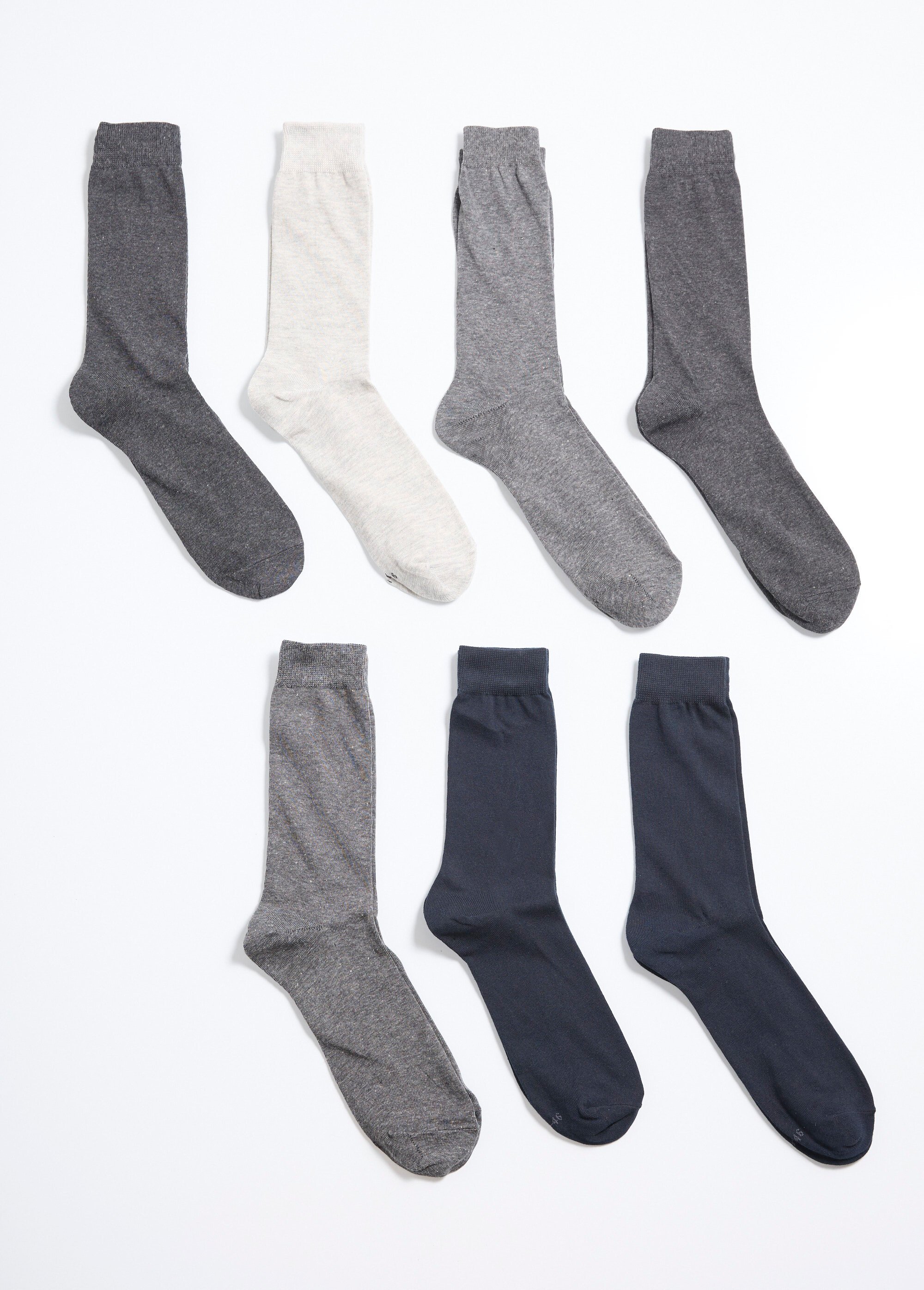 Lot de 7 Chaussettes semainier Homme Gris BEN93242041 DE1