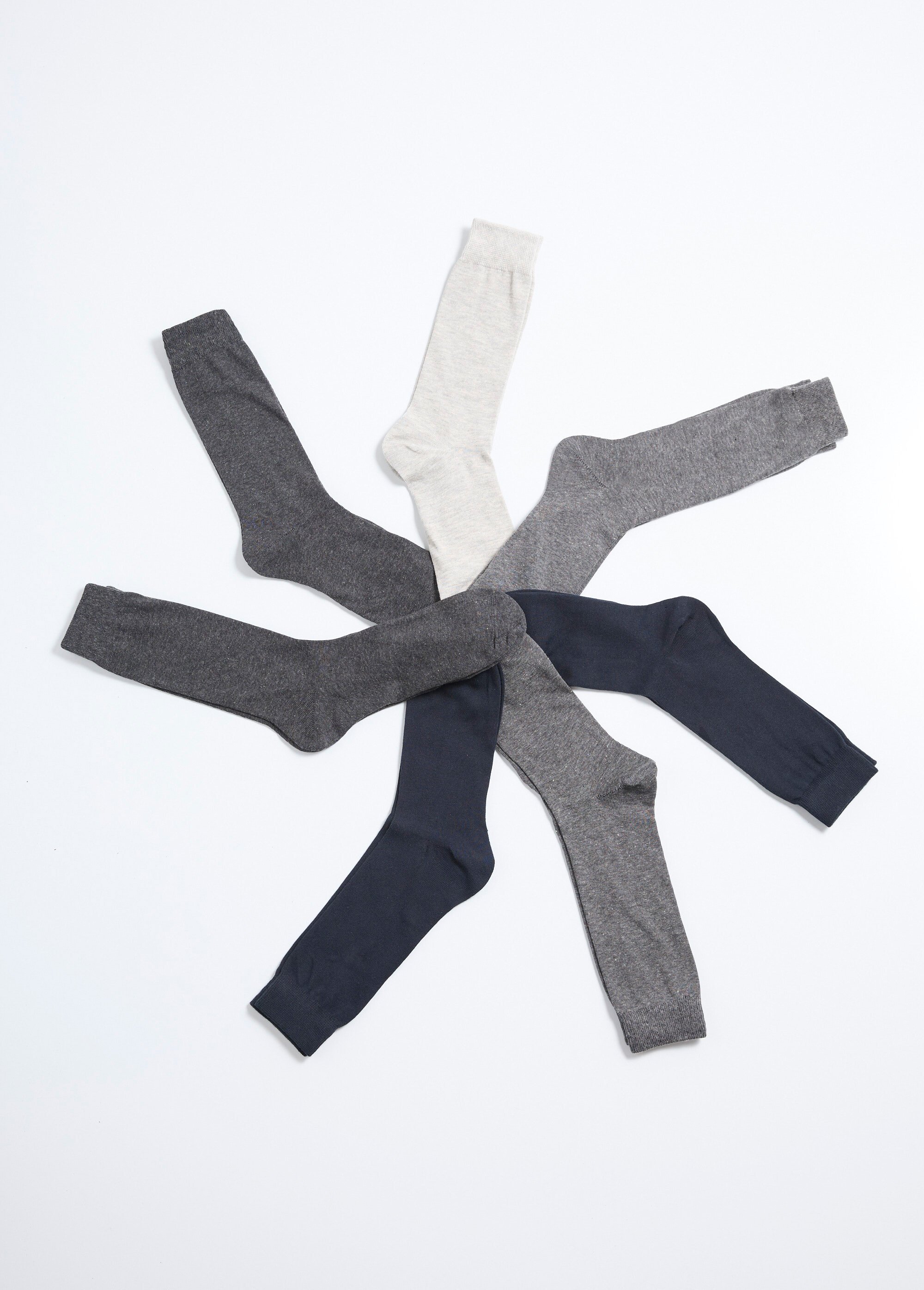 Lot de 7 Chaussettes semainier Homme Gris BEN93242041 FA1