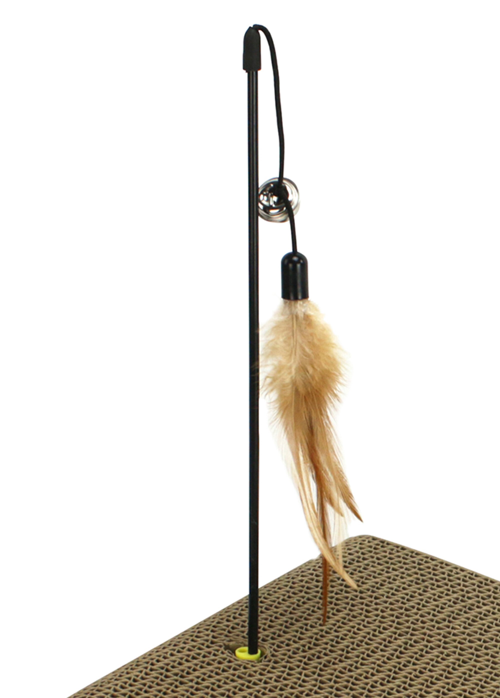 Planche griffoir avec plume pour chat