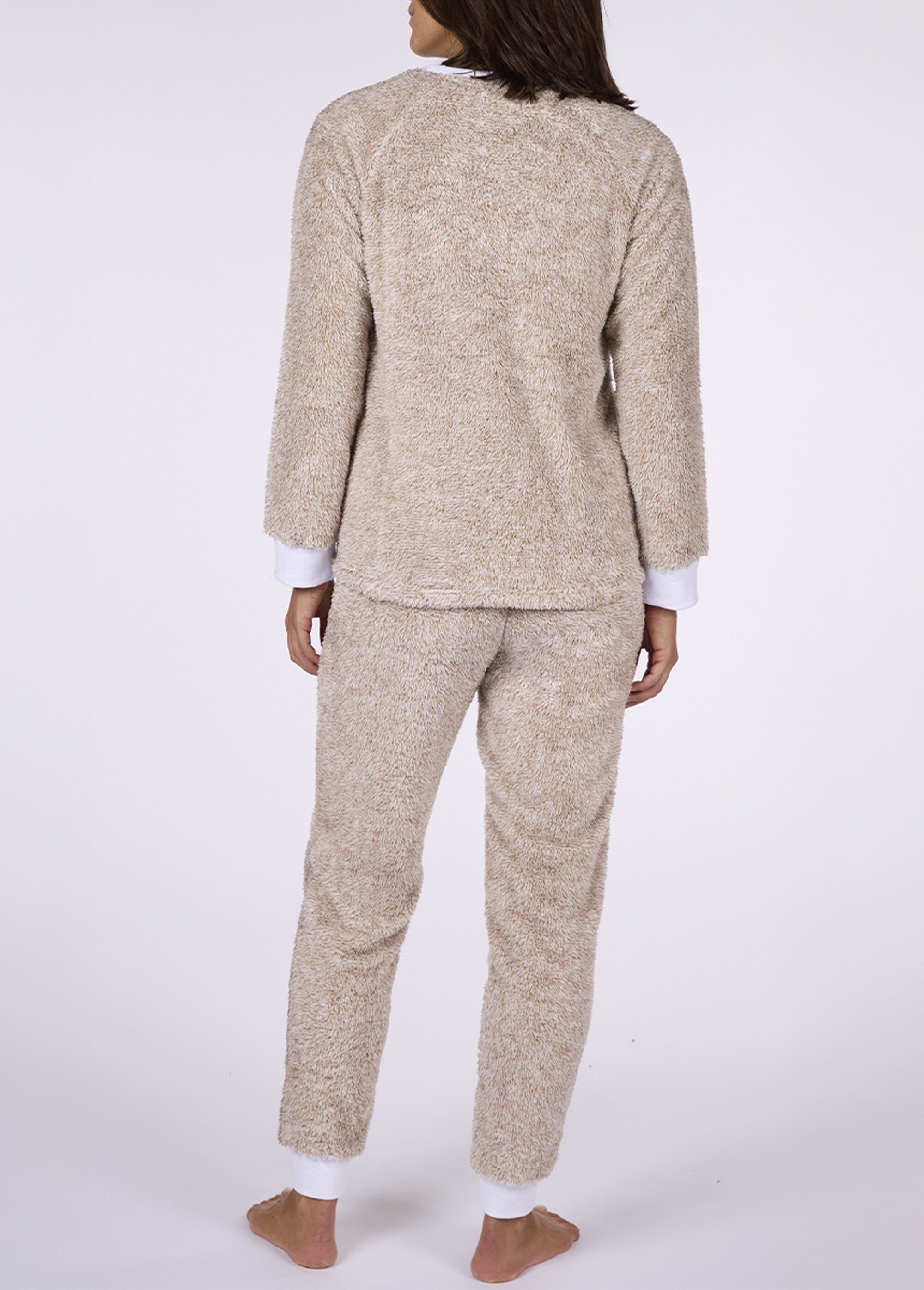 Pyjama chaud en sherpa thème lapine Femme Beige CTMDF.SOFA.PYC DO1
