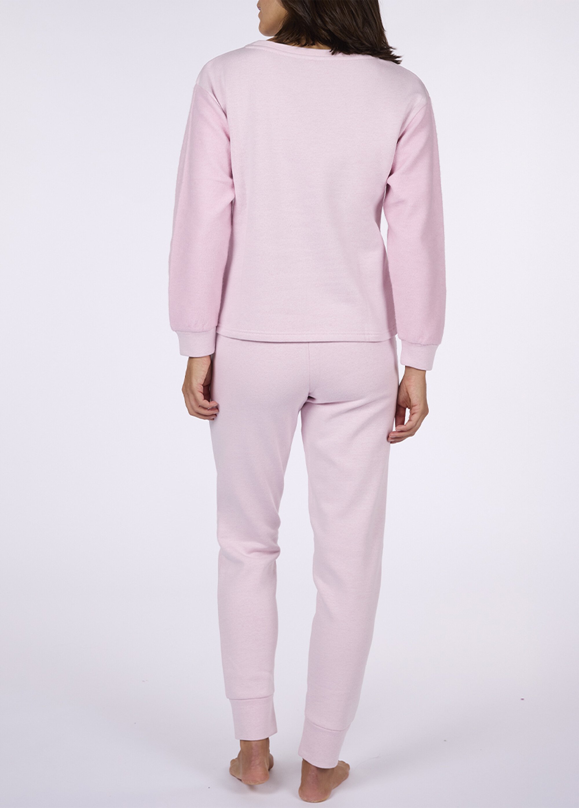 Pyjama long 2 pièces molletonné chaud Femme Rose CTMDF.CIRC.PYK2 DO1