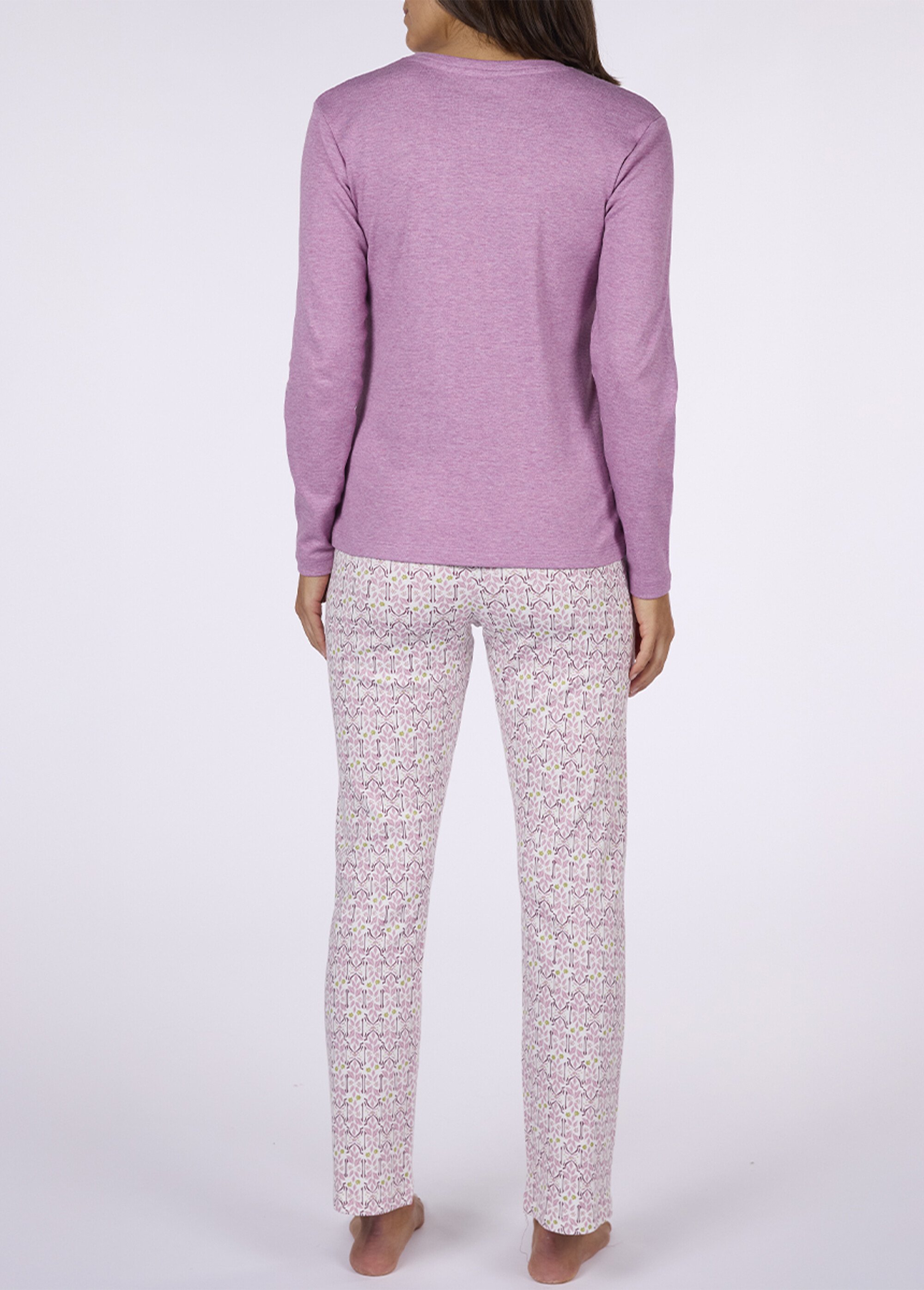 Pyjama long fantaisie thème chevaux Femme Rose CTMDF.CIRC.PYK DO1