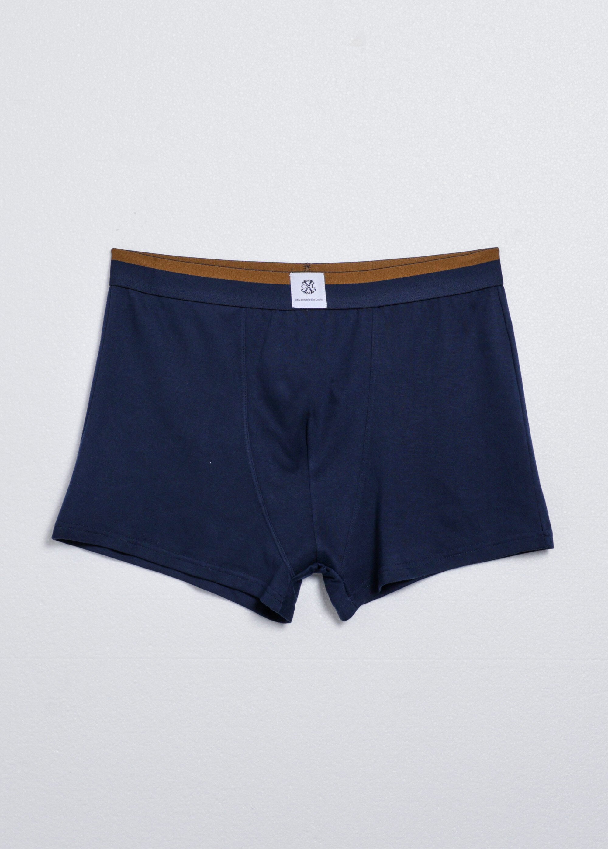 Boxers chic uni et micro motif, foncé