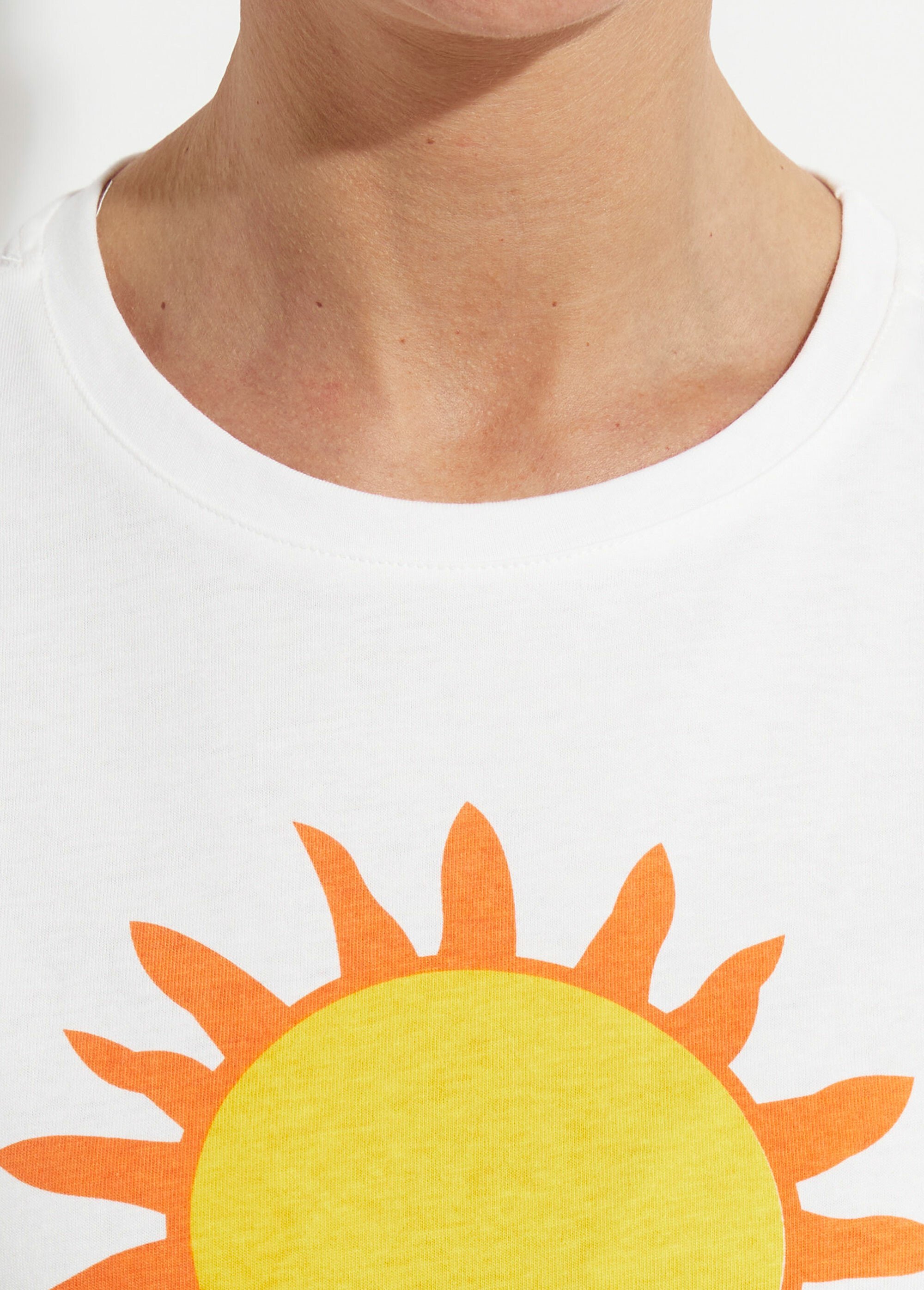 T-shirt coton avec message Sotto il Sole Femme Blanc IA-M1299 DE2
