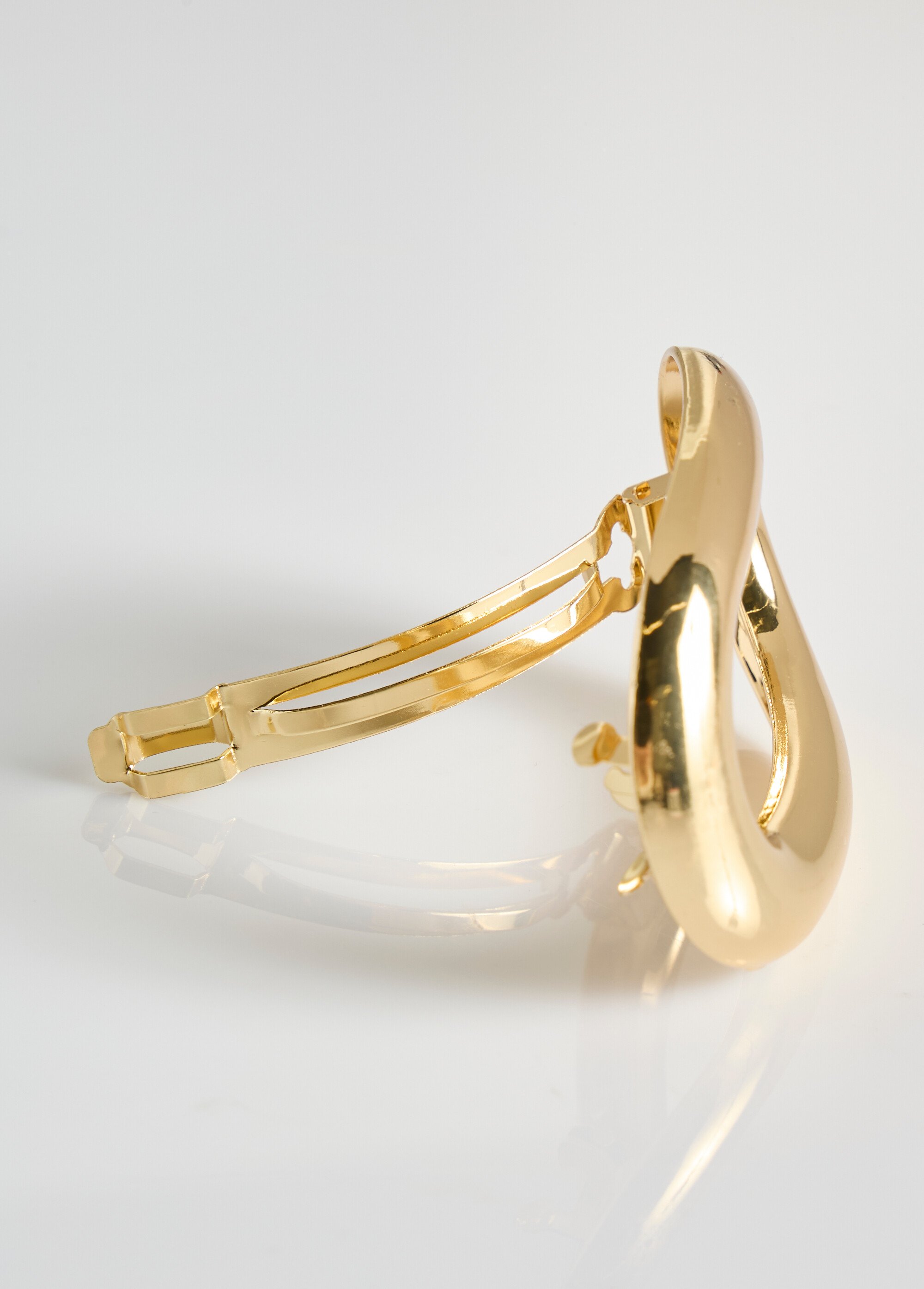 Barrette anneau ovale, acier inoxydable Femme Doré MIL24IP14 DE2