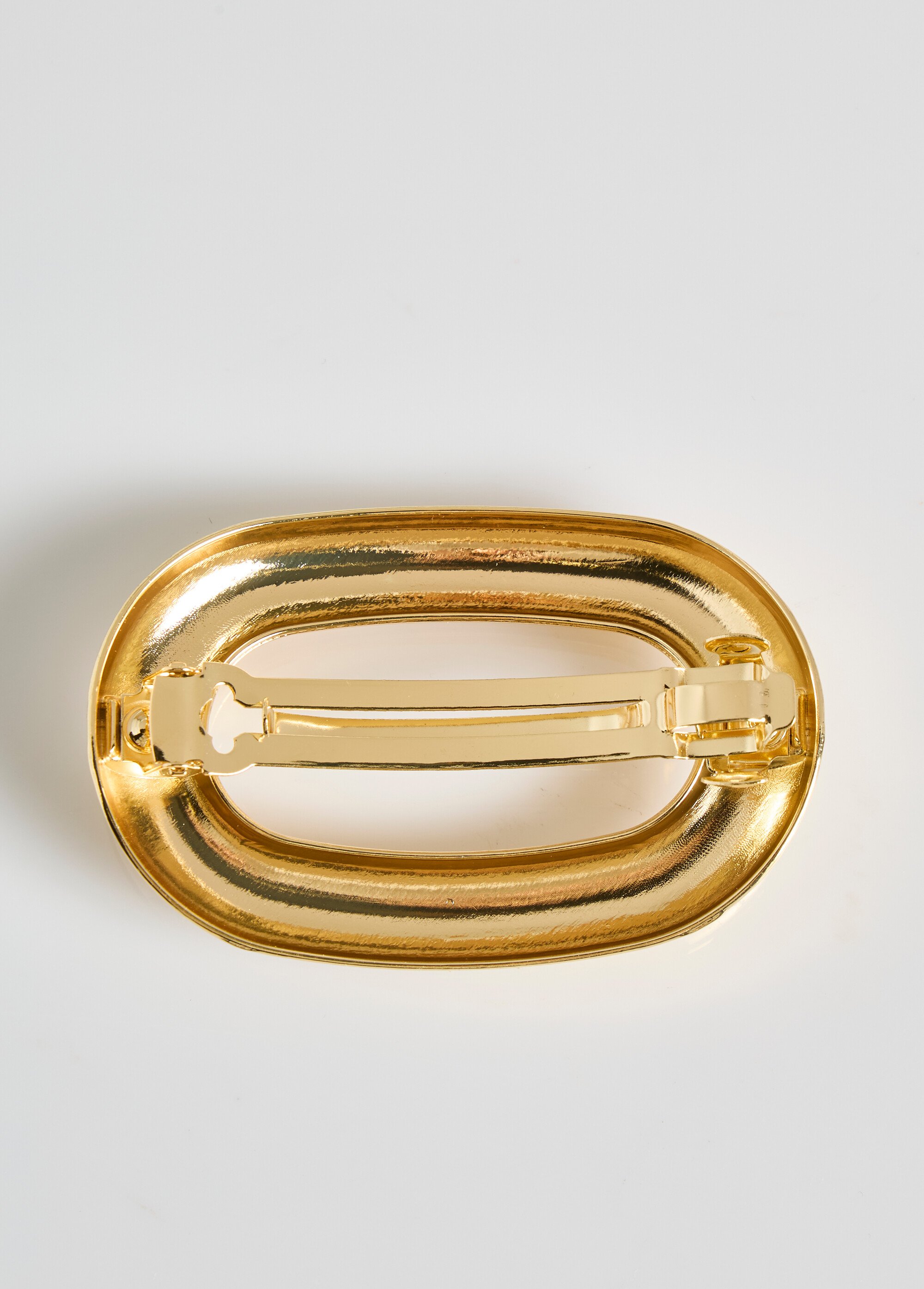 Barrette anneau ovale, acier inoxydable