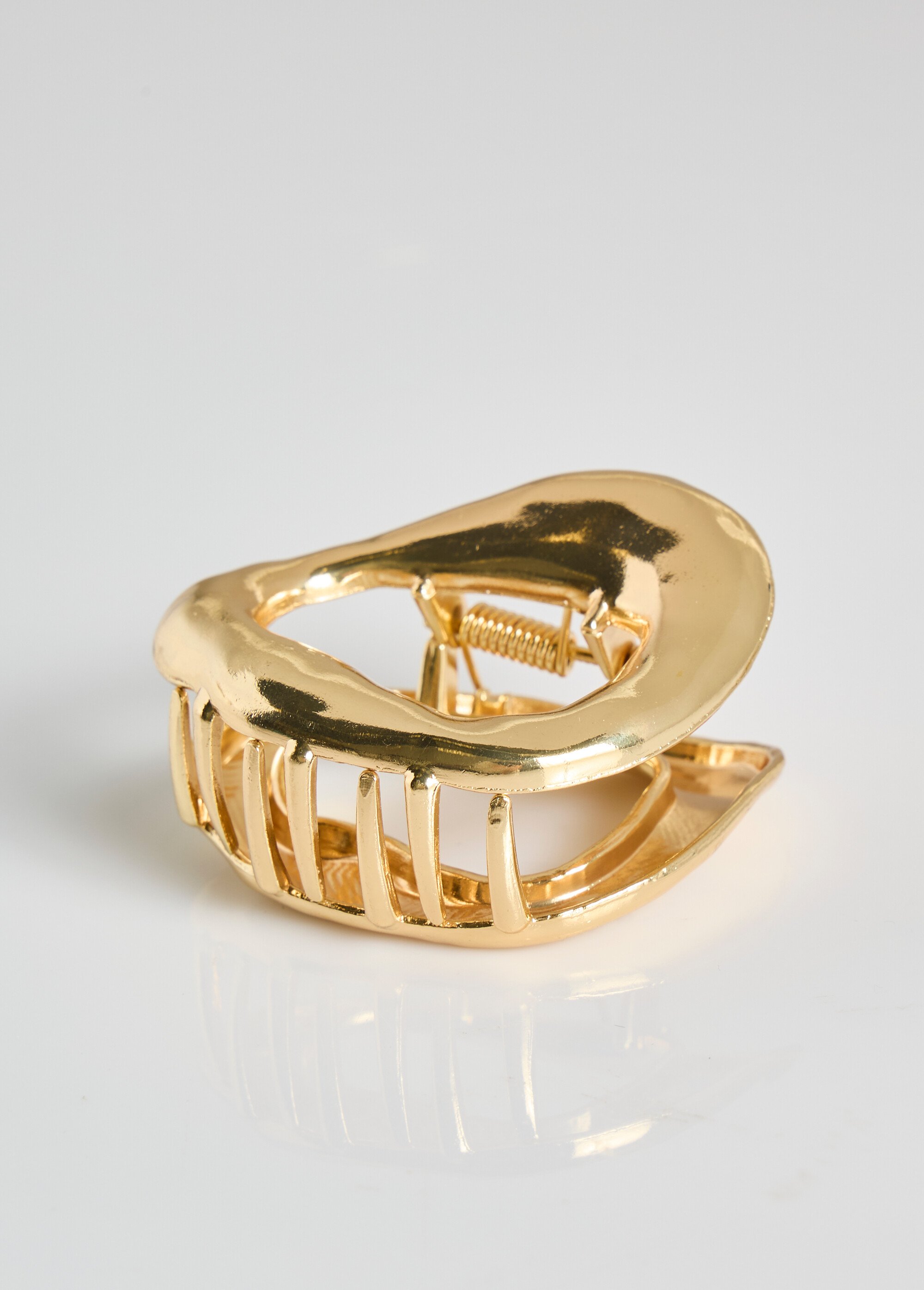 Pince à cheveux anneau évidé acier inox Femme Doré MIL25IP06 DE1