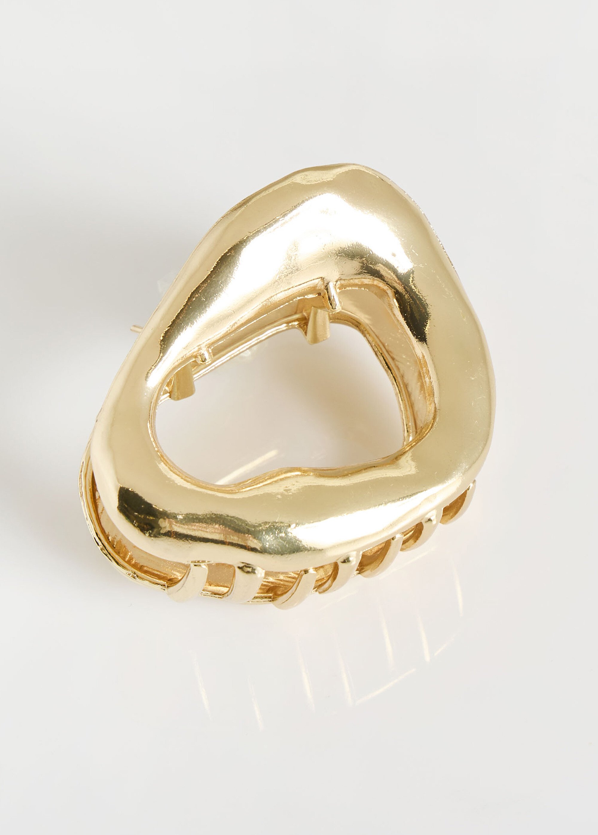 Pince à cheveux anneau évidé acier inox Femme Doré MIL25IP06 FA1