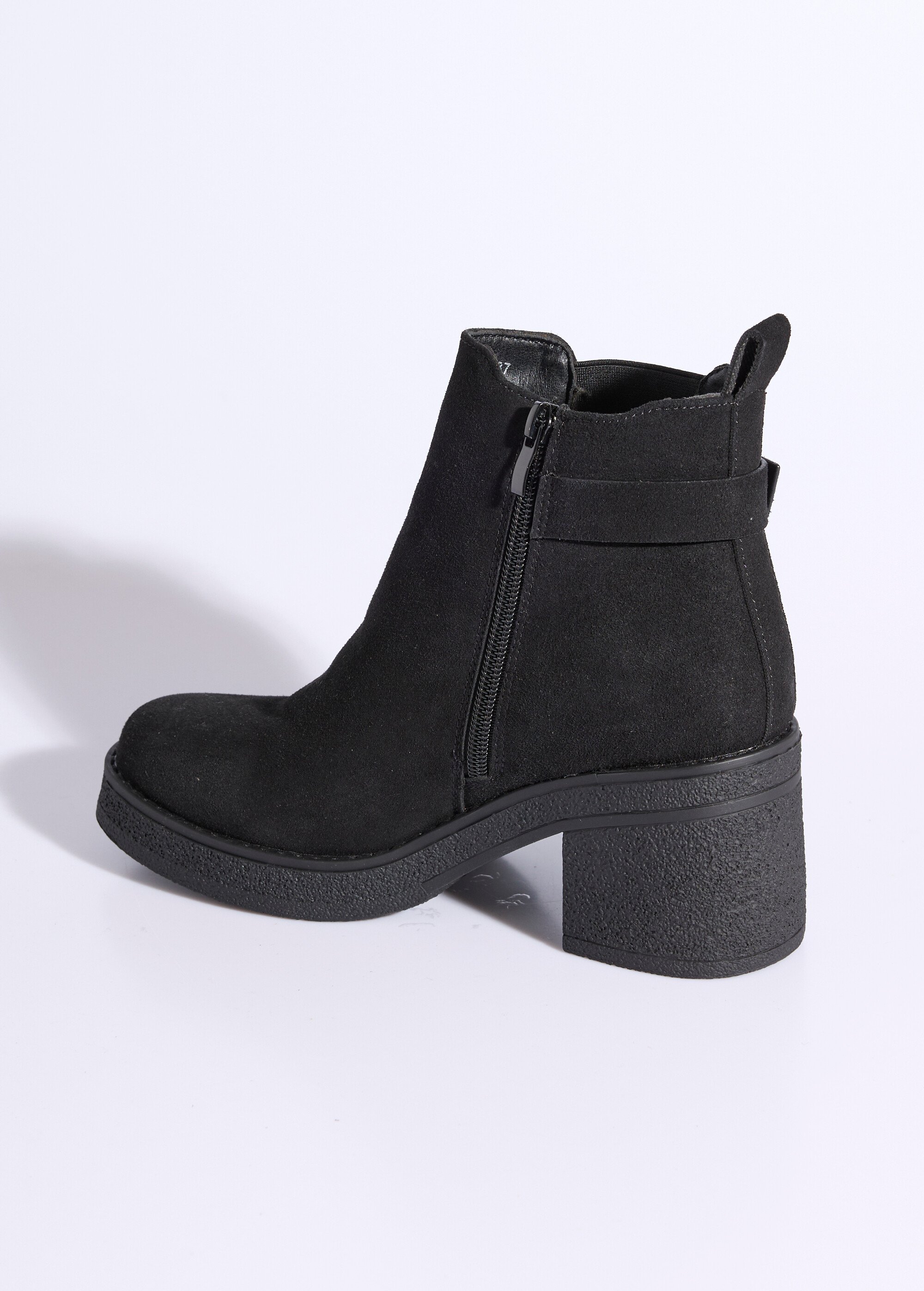 Boots à talons hauts et semelle crêpe Femme Noir JPTDF-5337 DO1