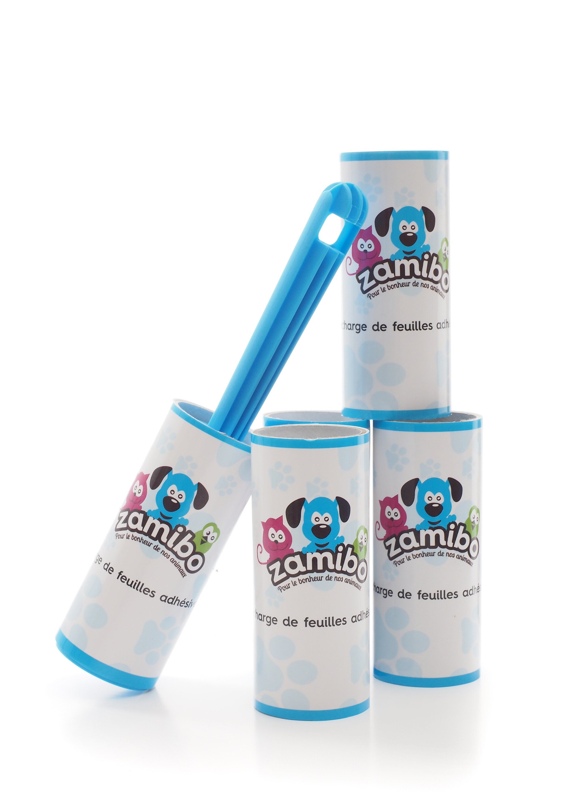 Brosse adhésive anti poils + 4 recharges