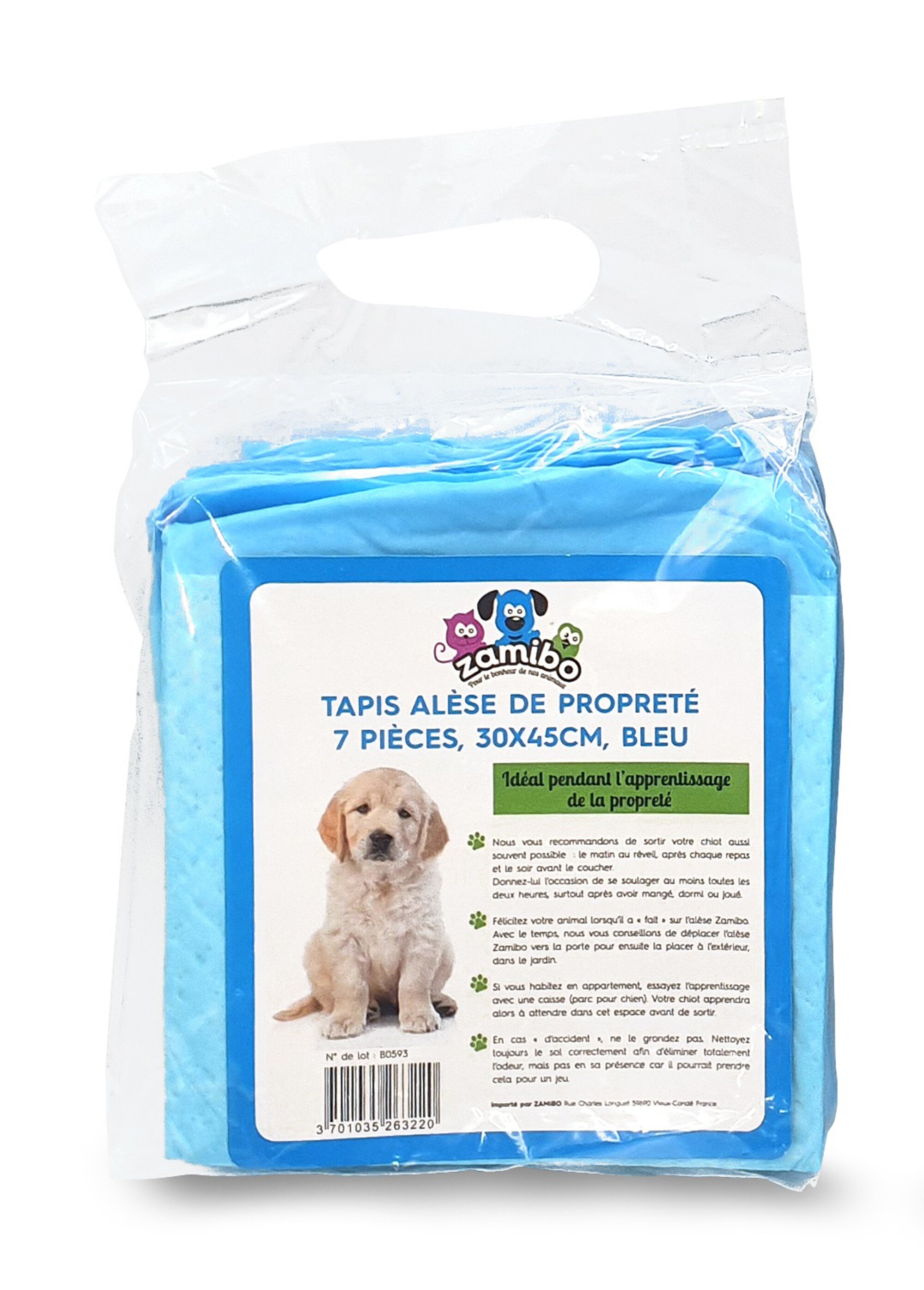 7 x Petites alèses de propreté animaux