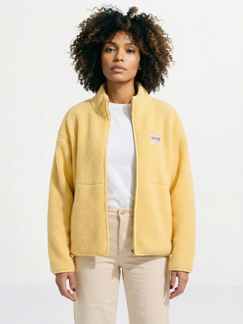 Gilet zippé chaud polaire, col montant Femme Jaune AMI-AM3133 FA1
