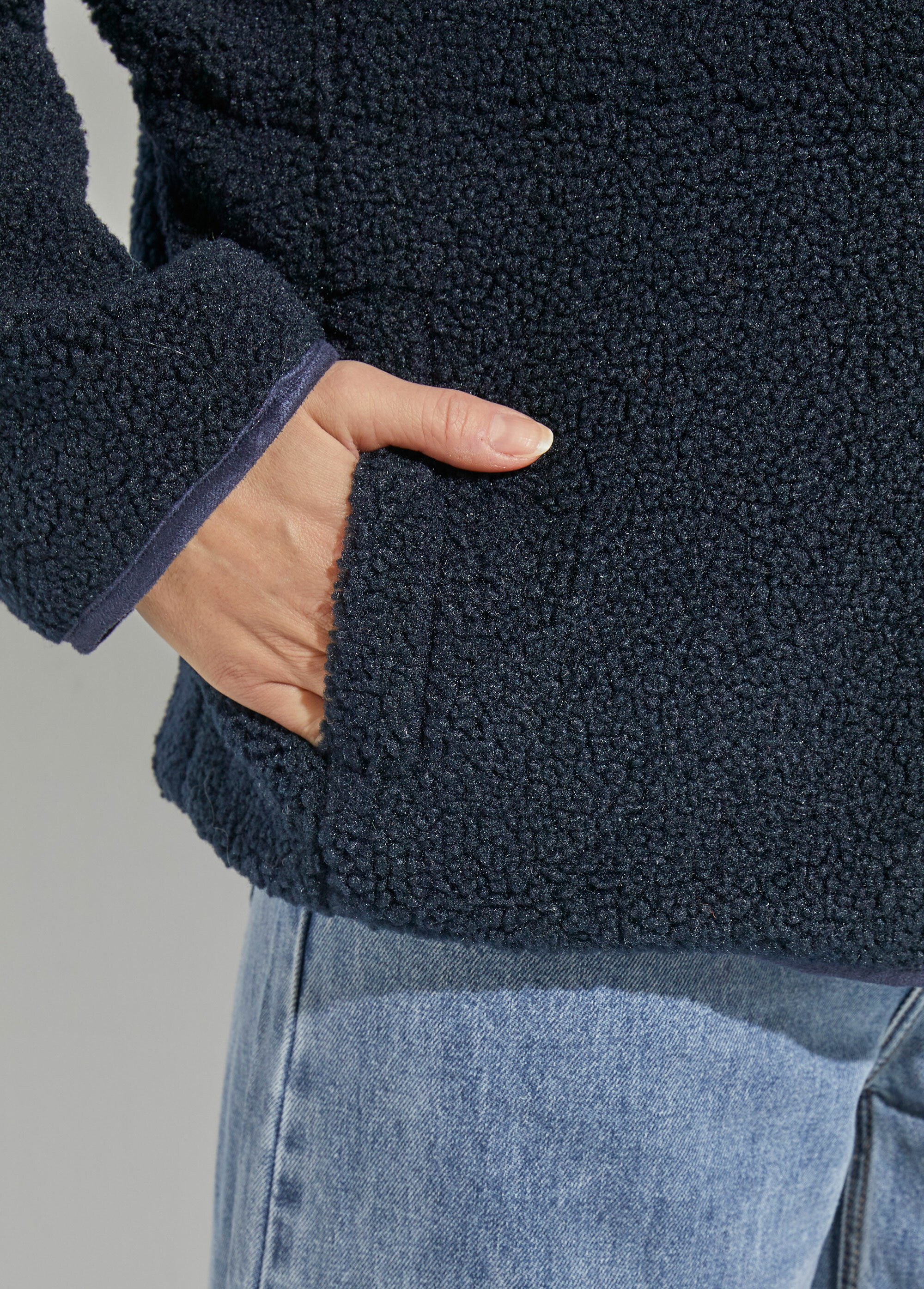 Gilet zippé chaud polaire, col montant Femme Bleu AMI-AM3133 DE1