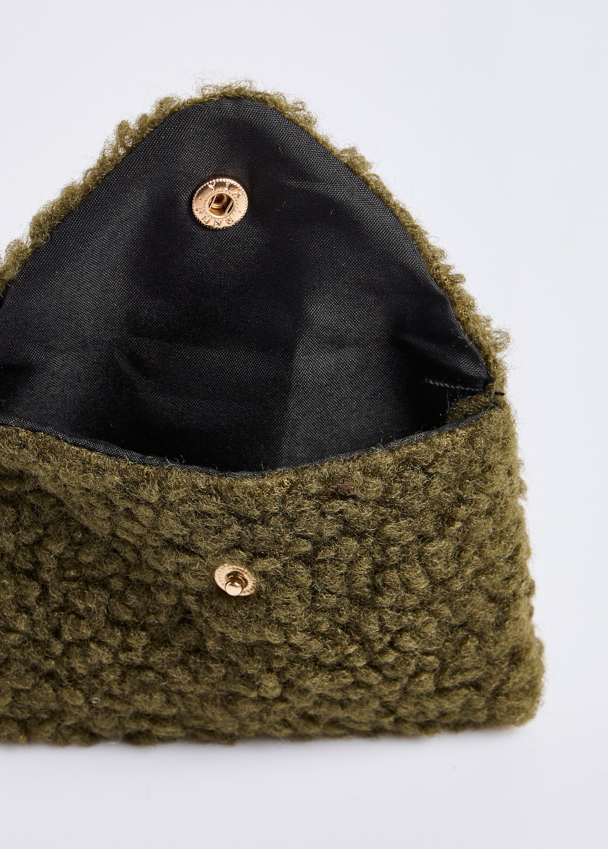 Pochette porte monnaie, fourrure sherpa Femme Vert MILLMPOCHETTEPO DE1