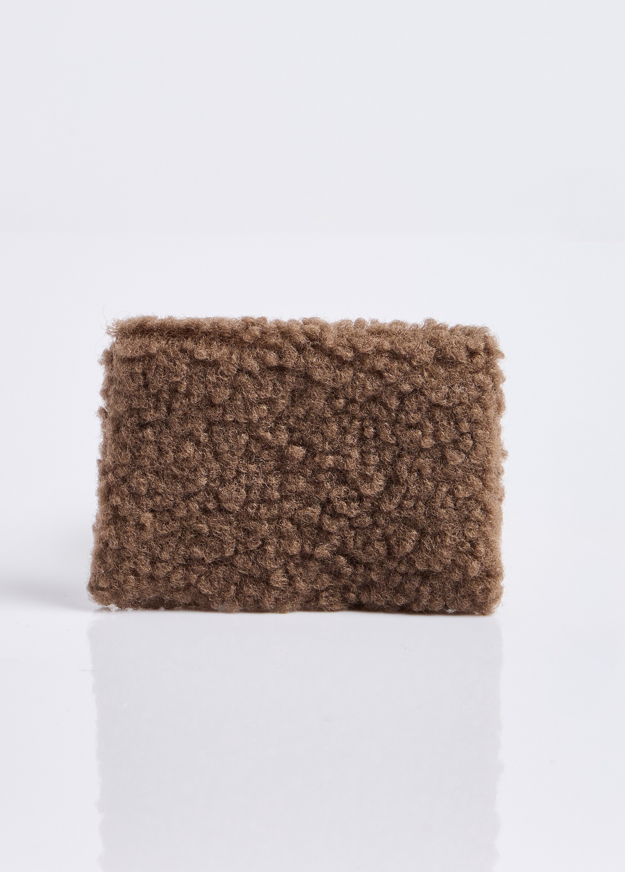 Pochette porte monnaie, fourrure sherpa Femme Marron MILLMPOCHETTEPO DO1