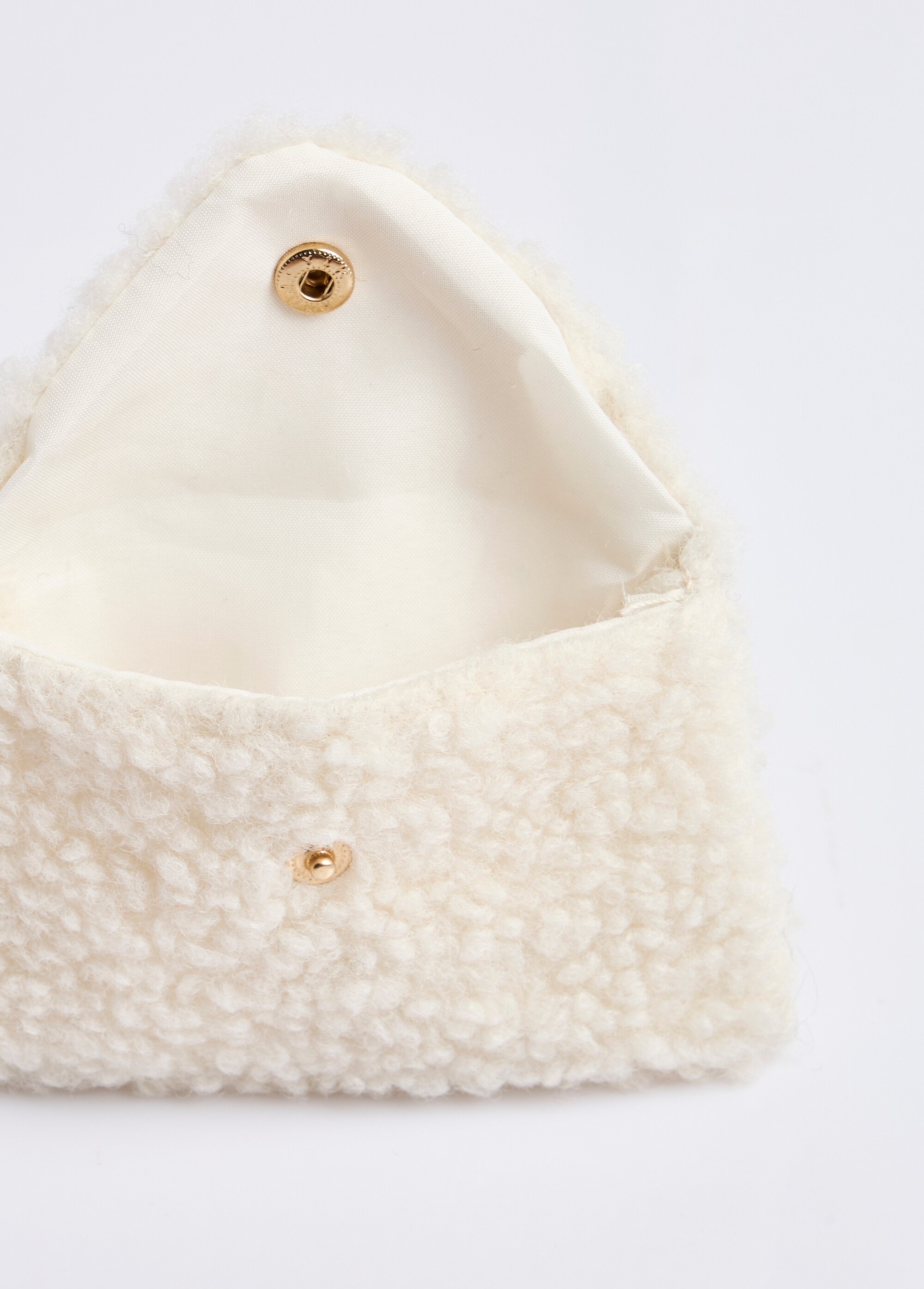 Pochette porte monnaie, fourrure sherpa Femme Beige MILLMPOCHETTEPO DE1