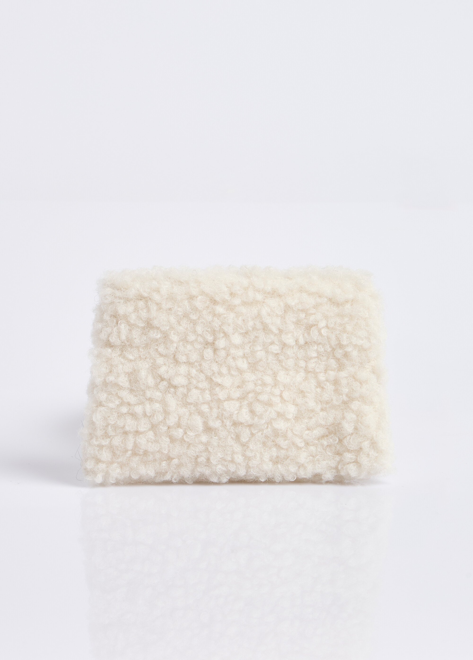 Pochette porte monnaie, fourrure sherpa Femme Beige MILLMPOCHETTEPO DO1