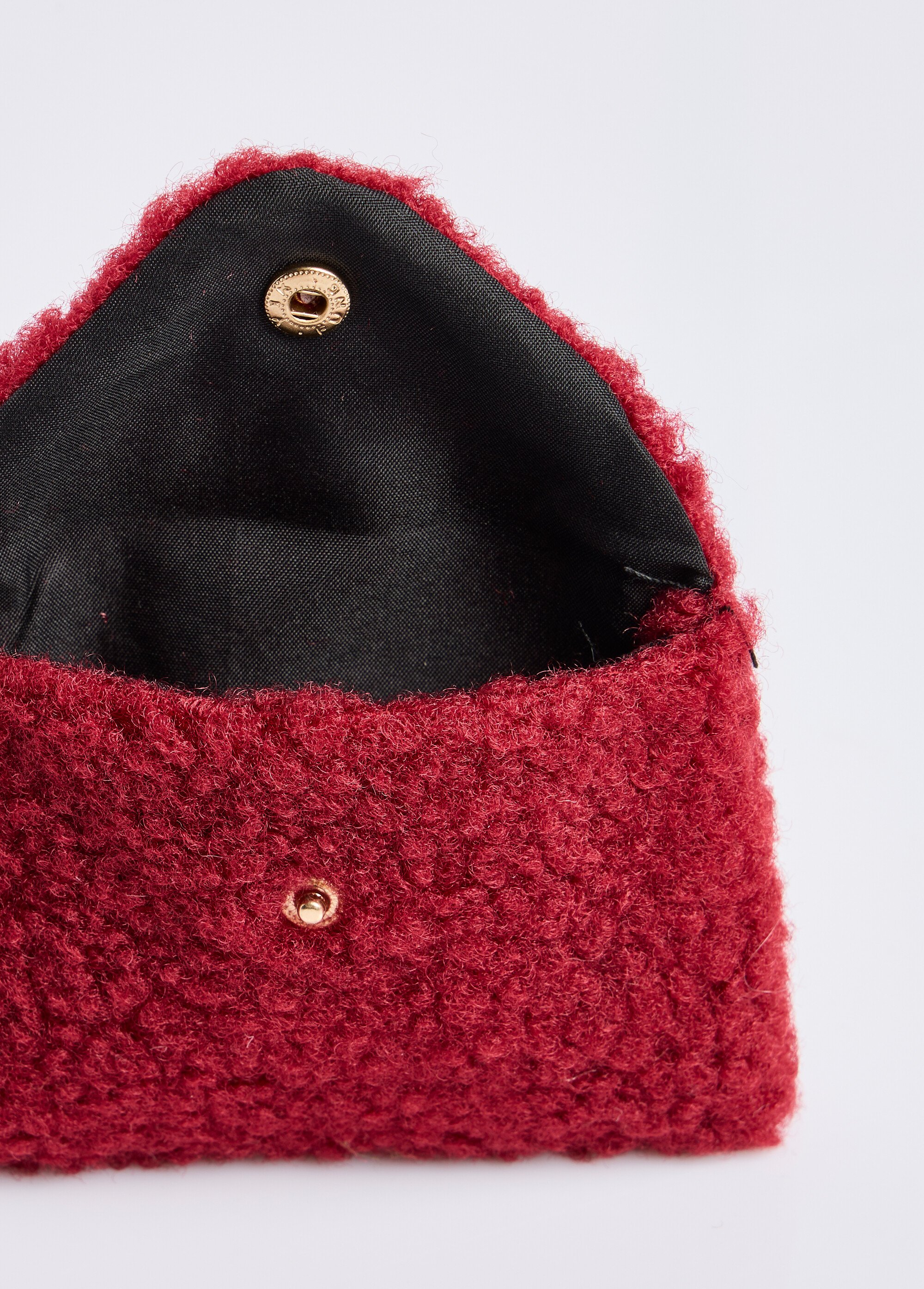 Pochette porte monnaie, fourrure sherpa Femme Rouge MILLMPOCHETTEPO DE1