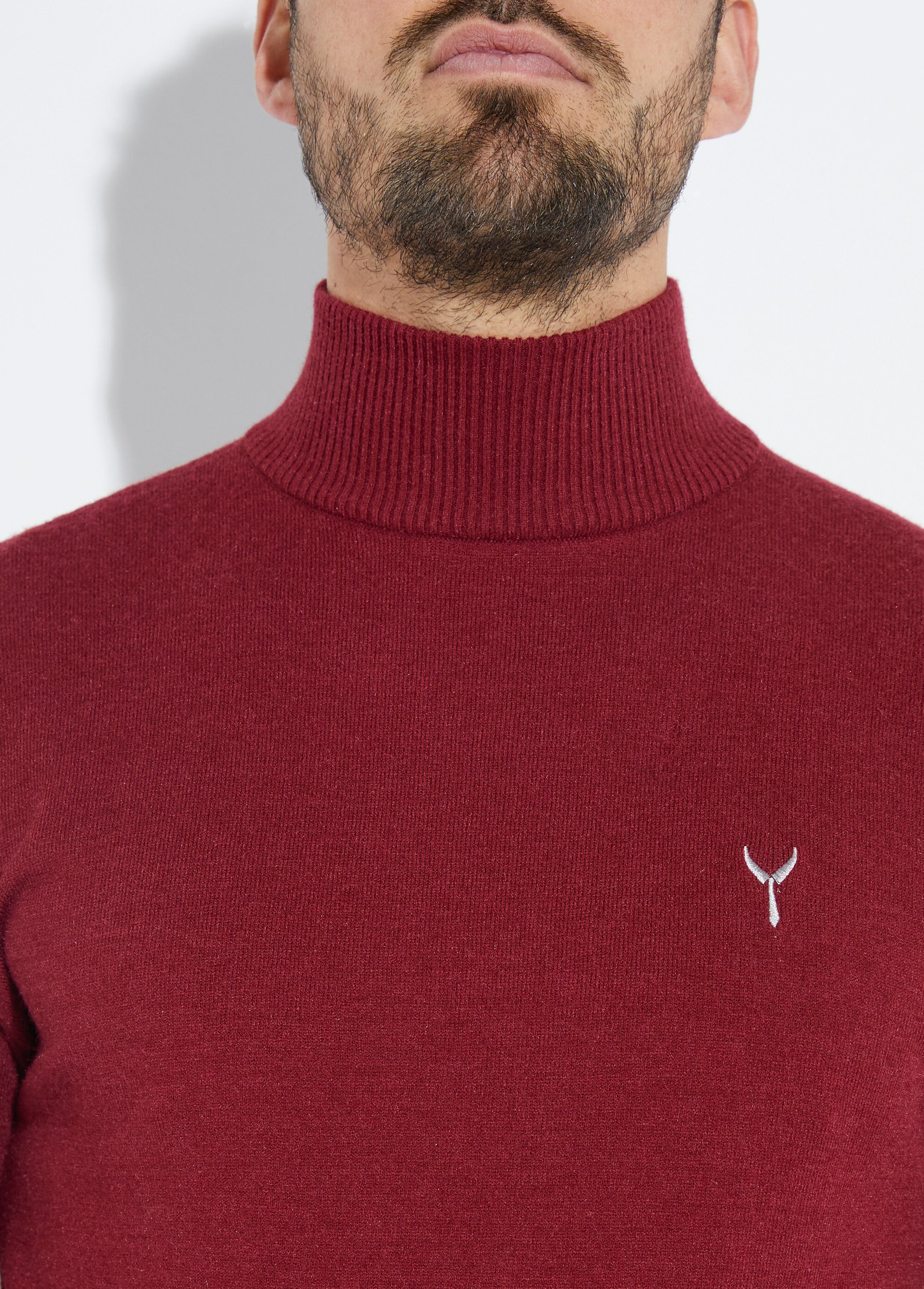 Pull col montant toucher cachemire