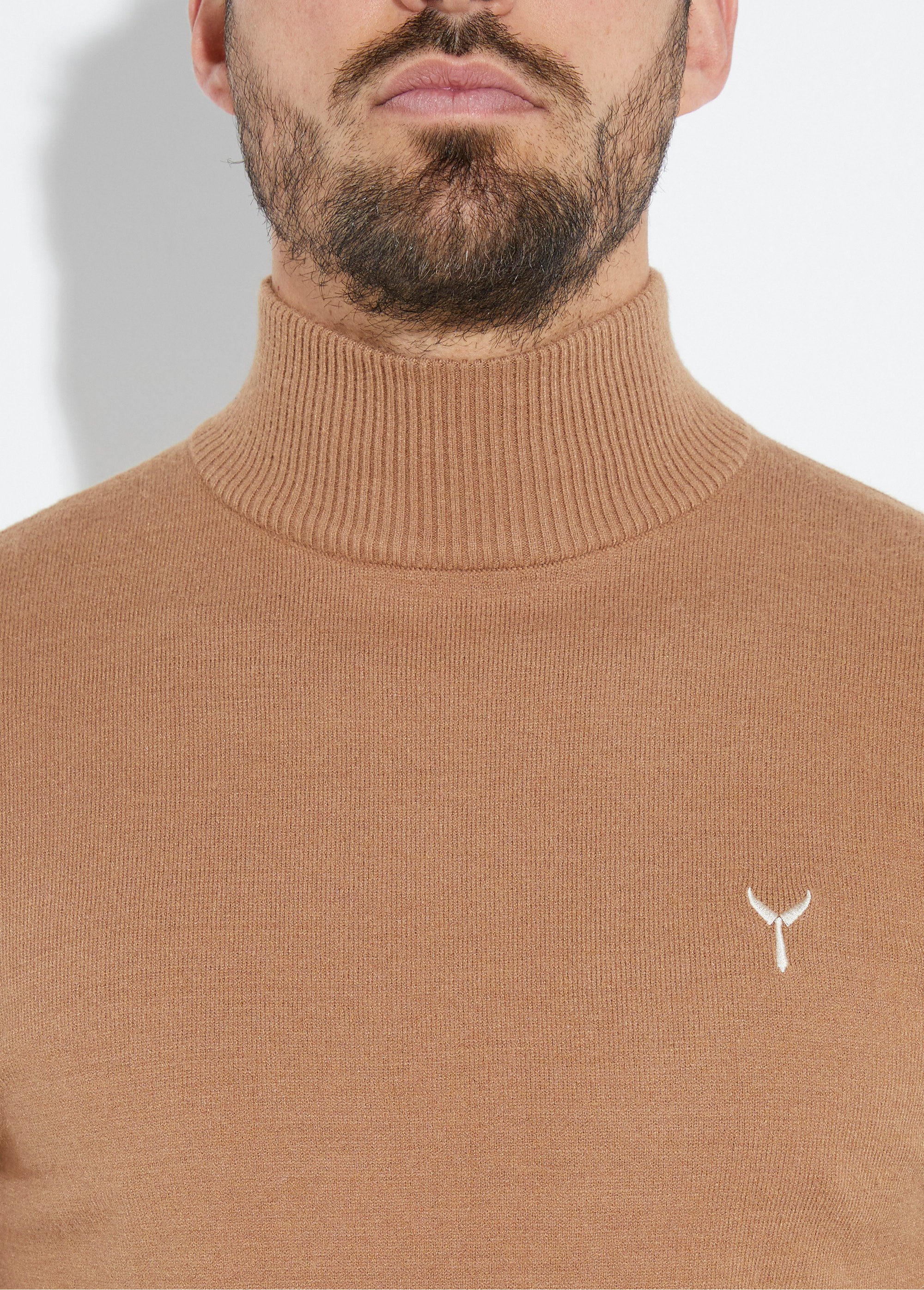 Pull col montant toucher cachemire