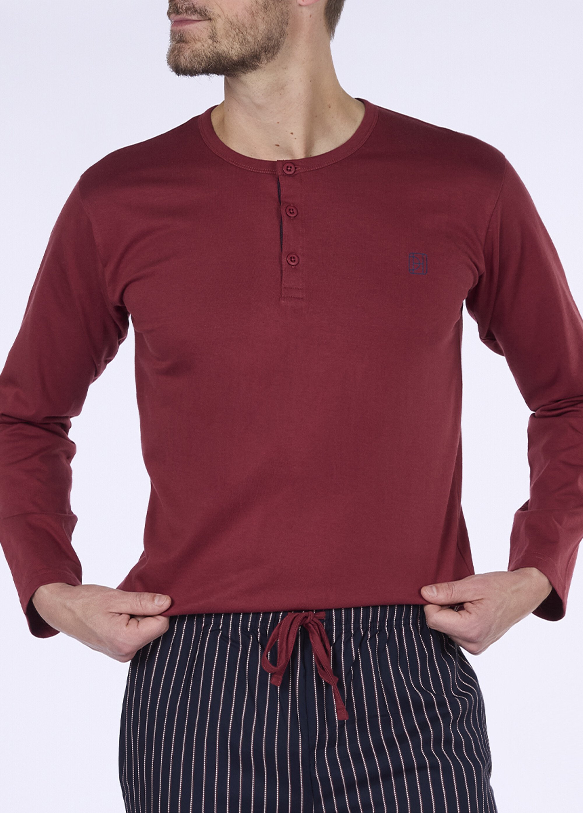 Pyjama homme 2 pièces thème rayures Homme Rouge CTMHH.INE.PY DE1