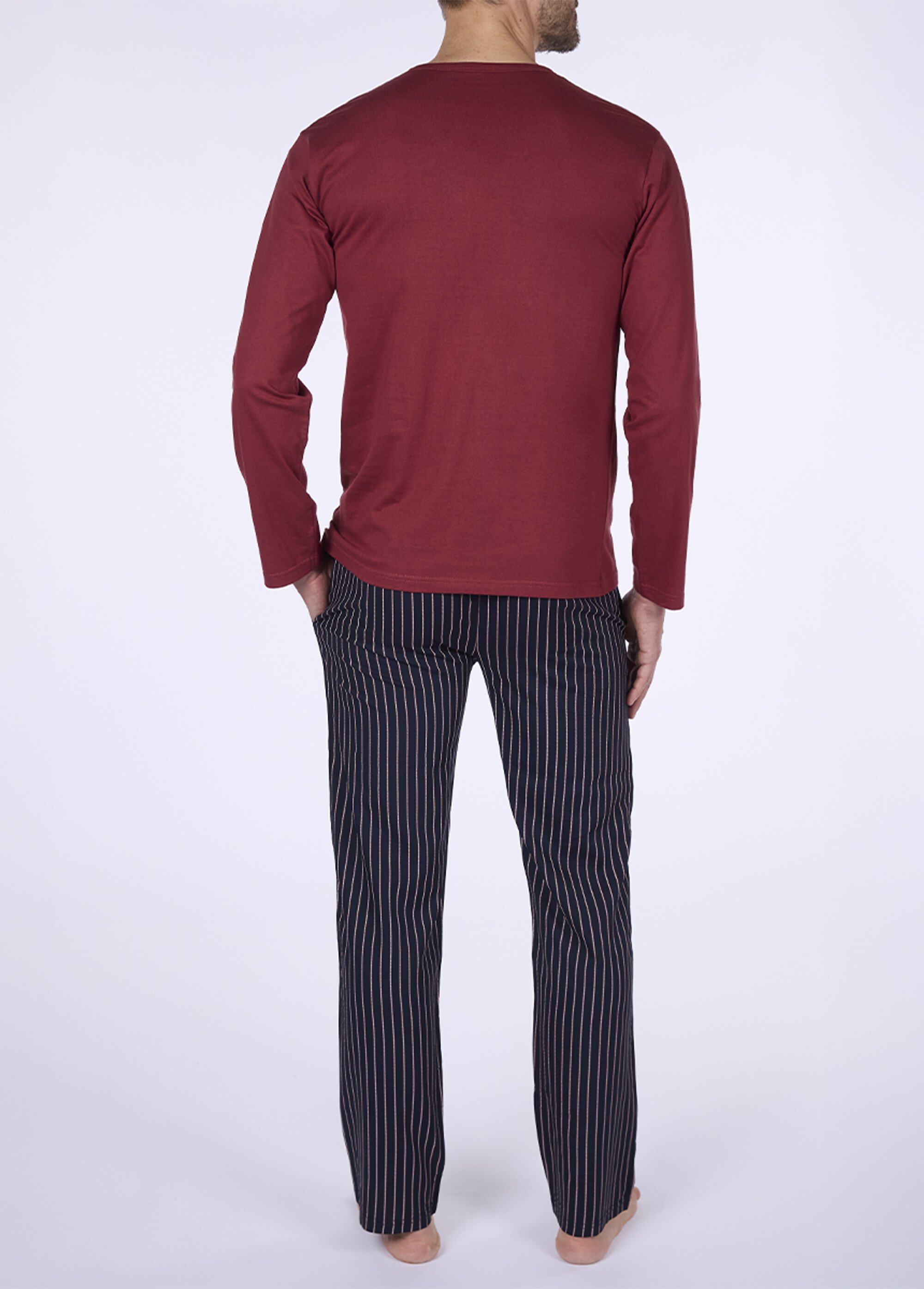 Pyjama homme 2 pièces thème rayures Homme Rouge CTMHH.INE.PY DO1