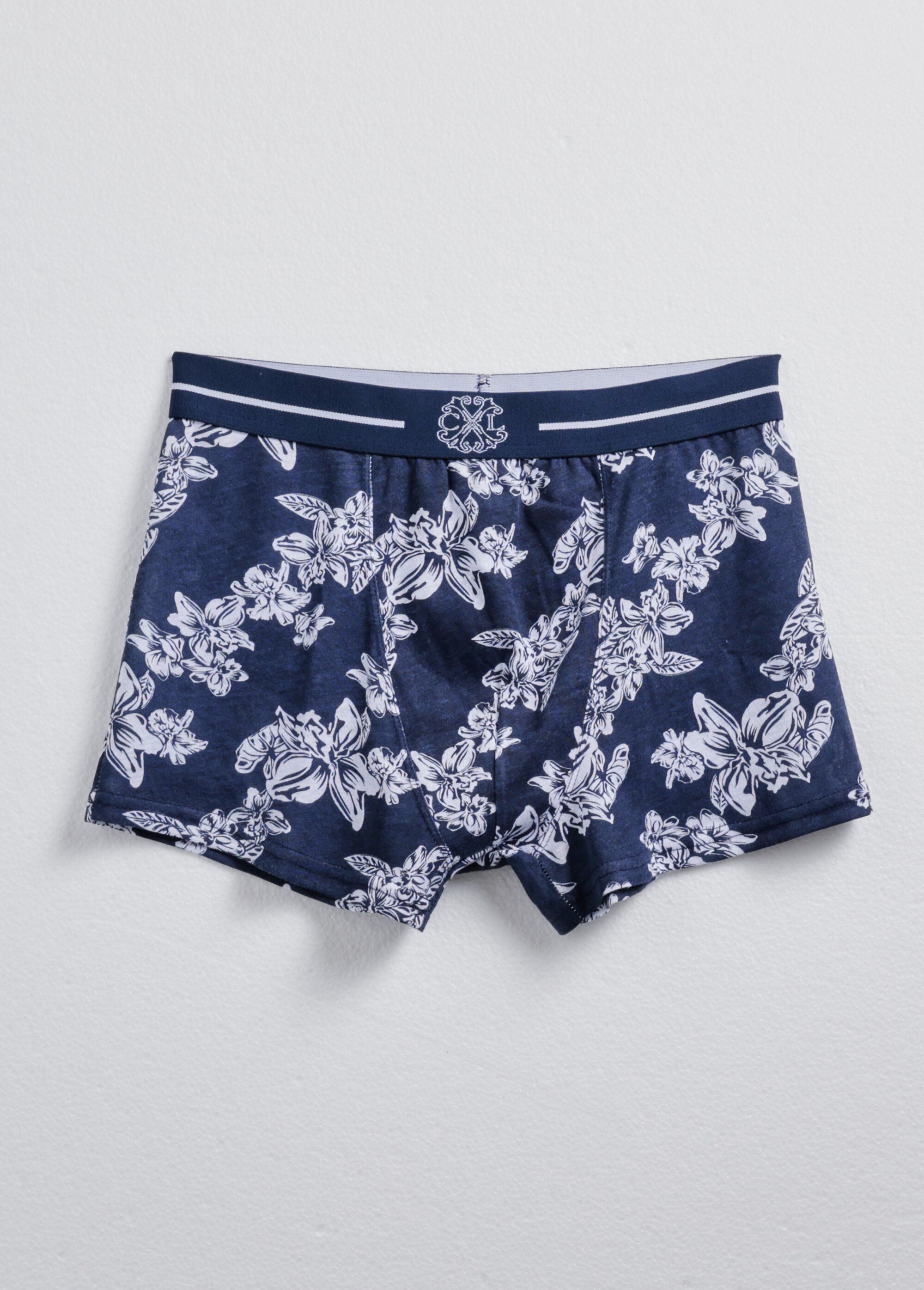 Boxers chic uni et micro motif, clair