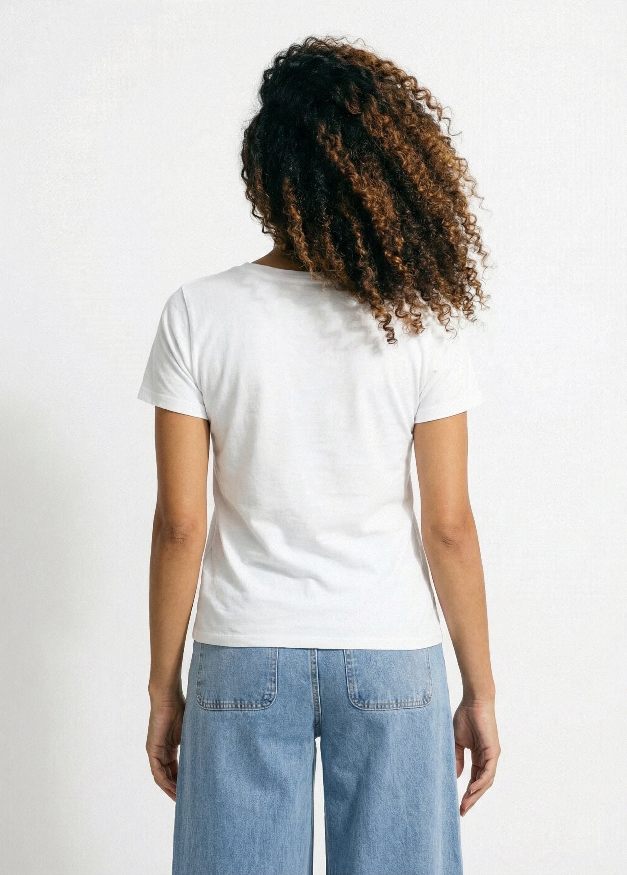 T-shirt col rond sérigraphie Pineapple