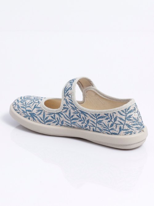 Ballerines babies scratch grande largeur vegan Femme Bleu ONTEX DO1