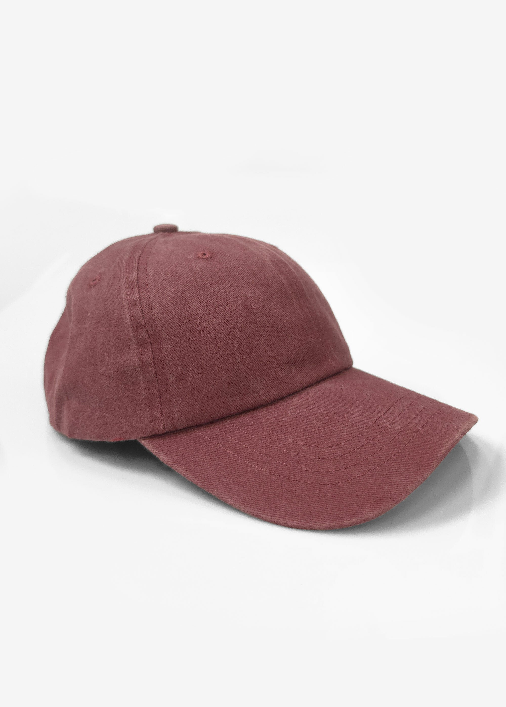Casquette en pur coton, effet blanchi Homme Rouge NES180MC1912 FA1