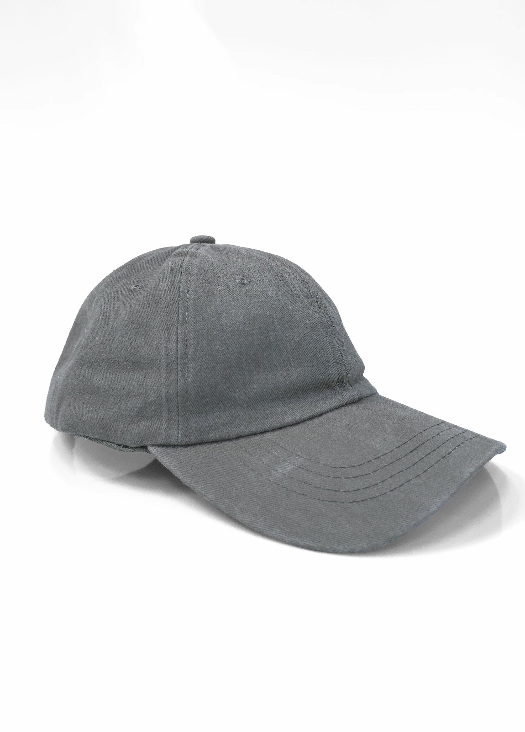 Casquette en pur coton, effet blanchi Homme Gris NES180MC1912 FA1