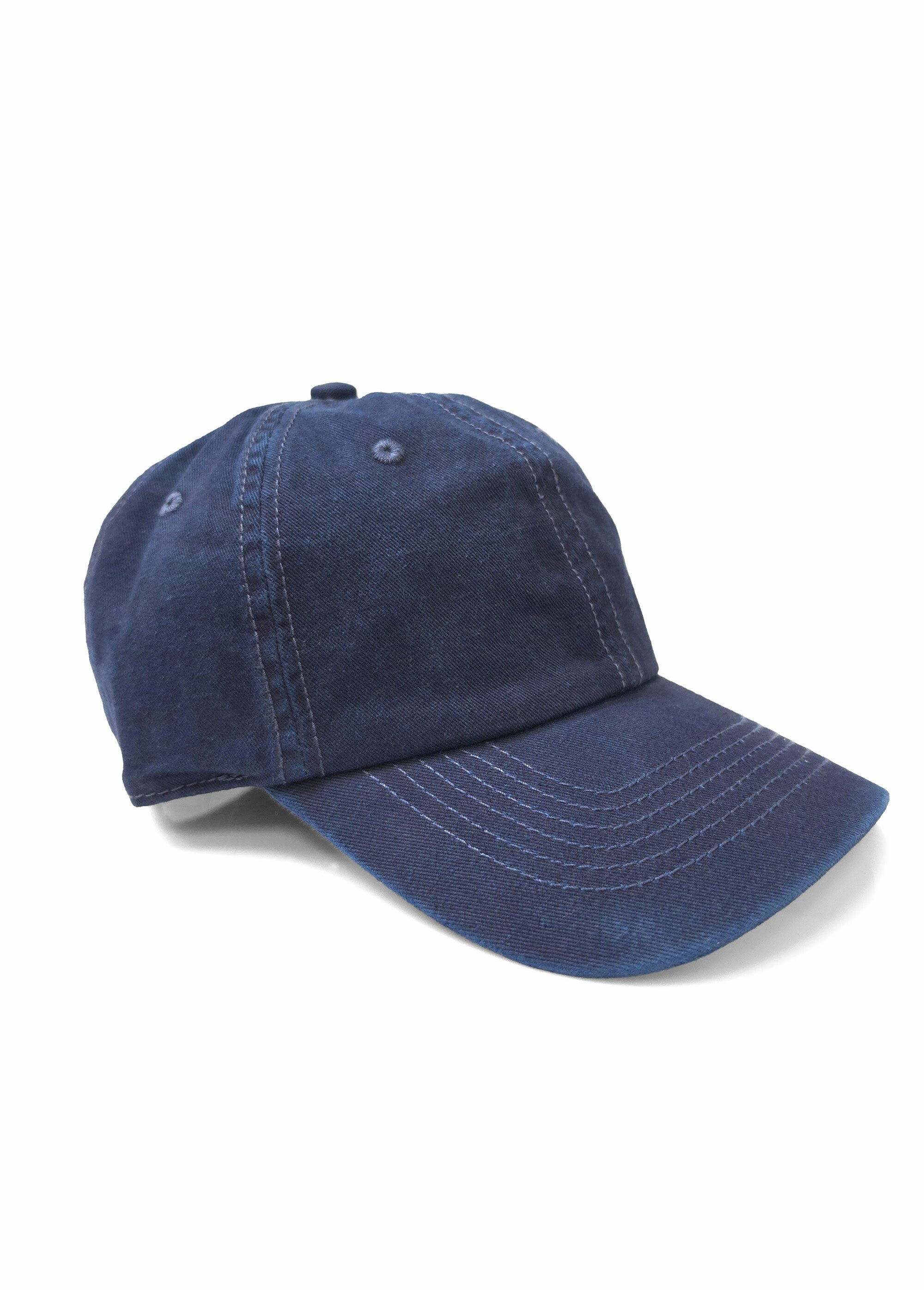 Casquette en pur coton, effet blanchi Homme BLEU MARINE NES180MC1912 FA1
