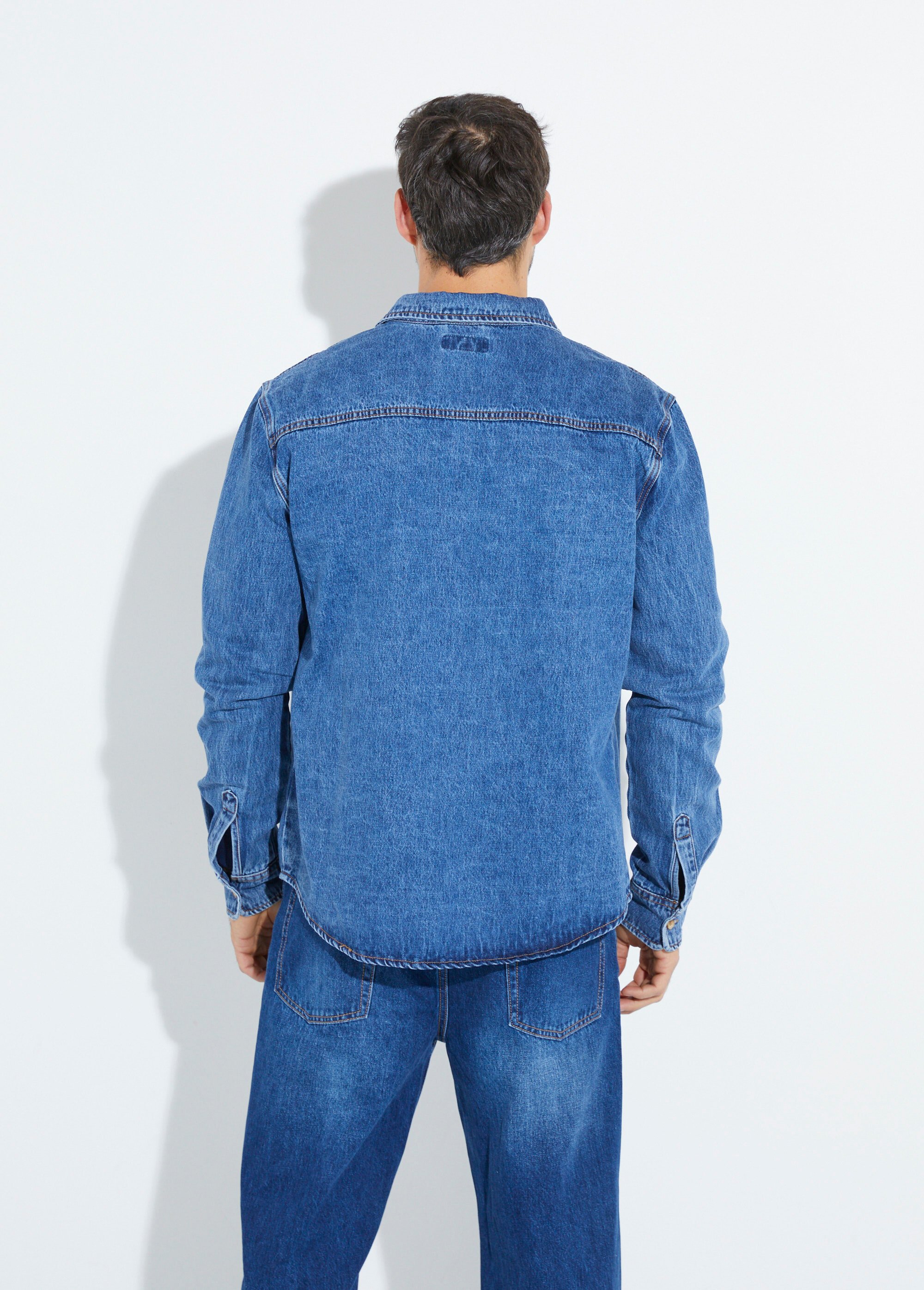 Chemise en jean en denim épais stone