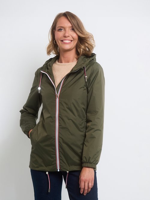 Coupe-vent déperlant avec capuche Femme Vert LJ-PARDOUKAKI FA2