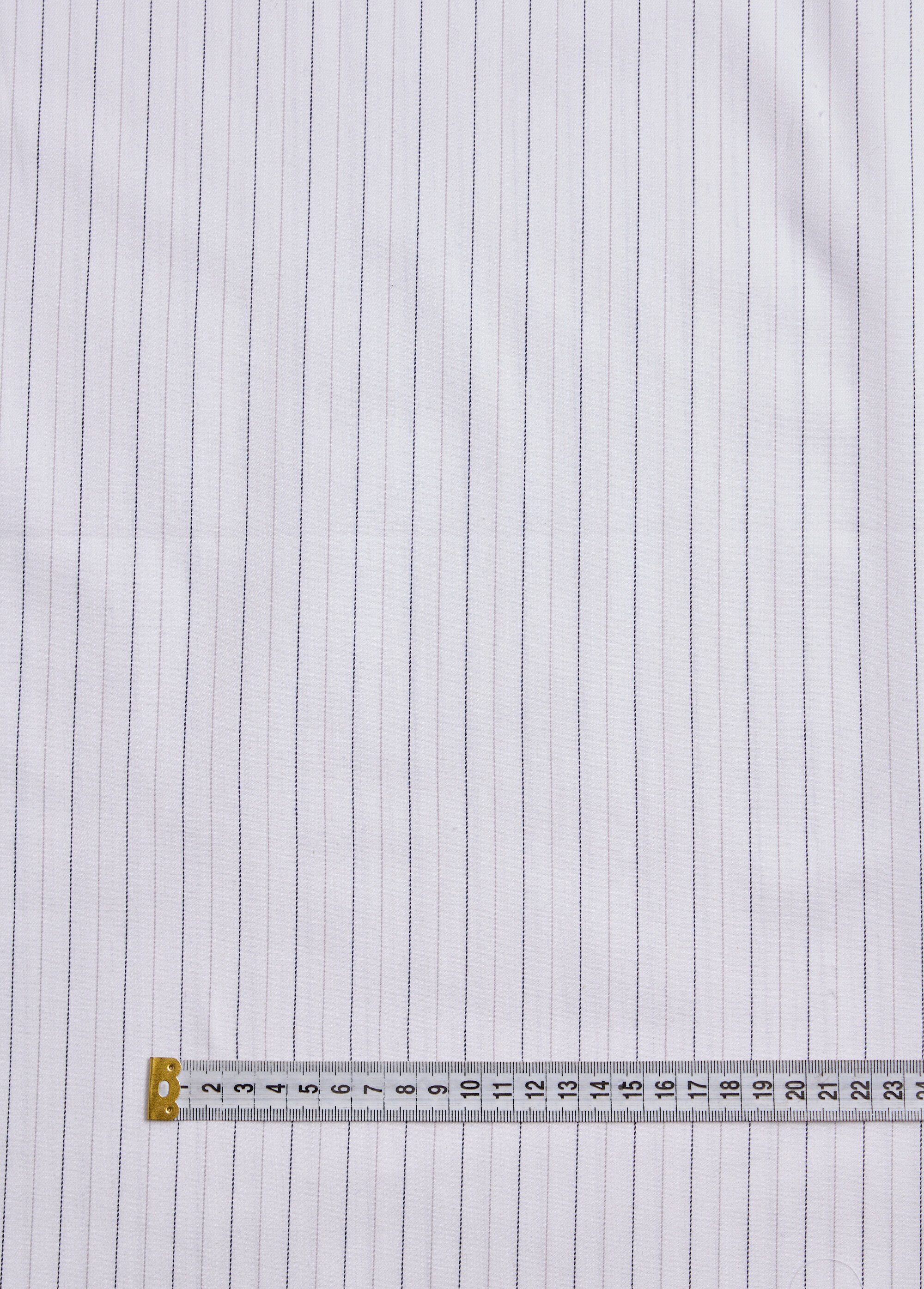 Coupon tissu ameublement rayé 4B BLANC COT96829-8 DE1