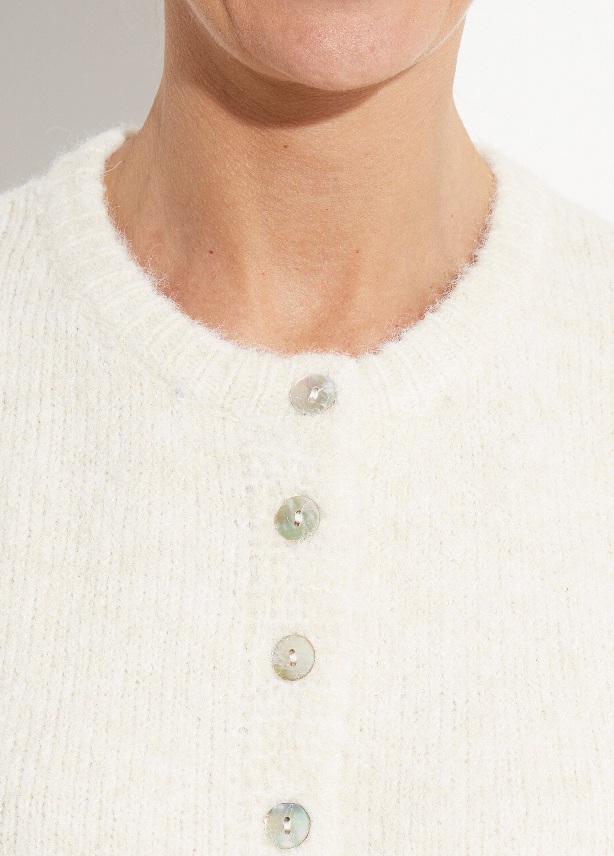 Gilet à manches courtes avec laine Femme Beige IA-AR990 DE1