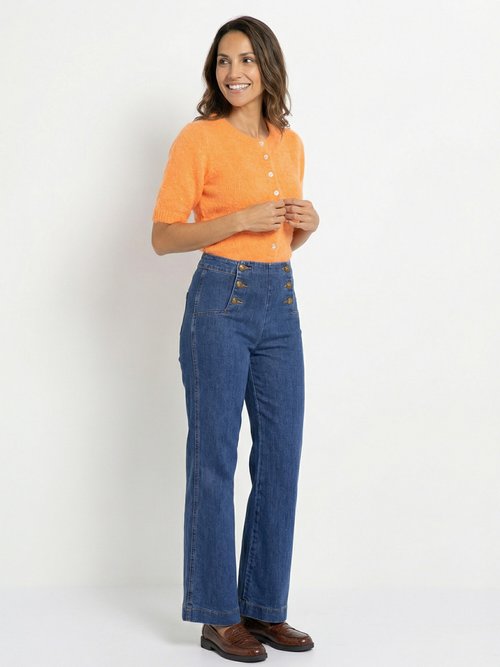 Gilet à manches courtes avec laine Femme Orange IA-AR990 SF1