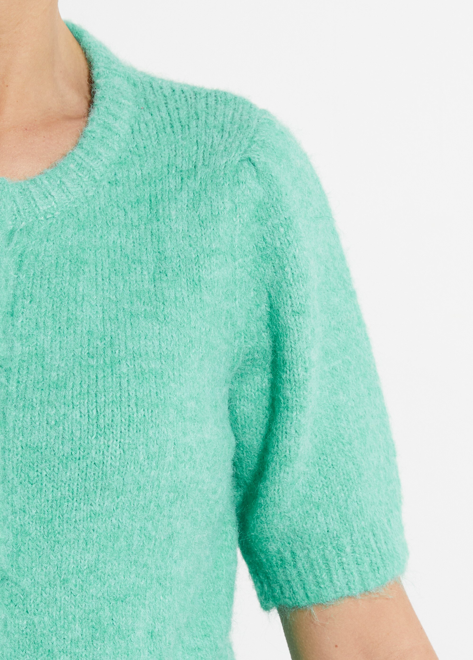 Gilet à manches courtes avec laine Femme Vert IA-AR990 DE2