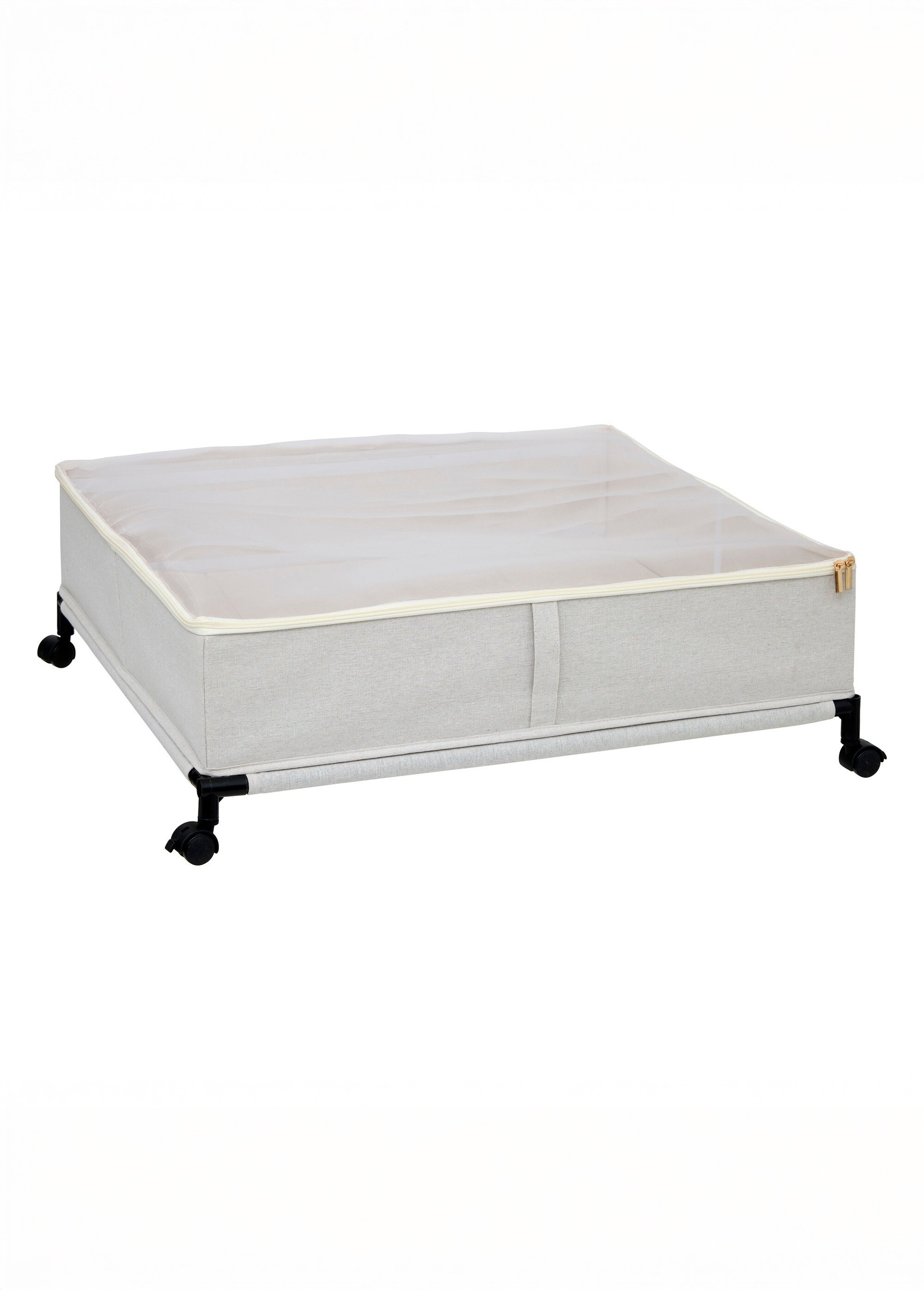 Housse de rangement à roulettes, 66x60cm Beige JJA-209359 DE1