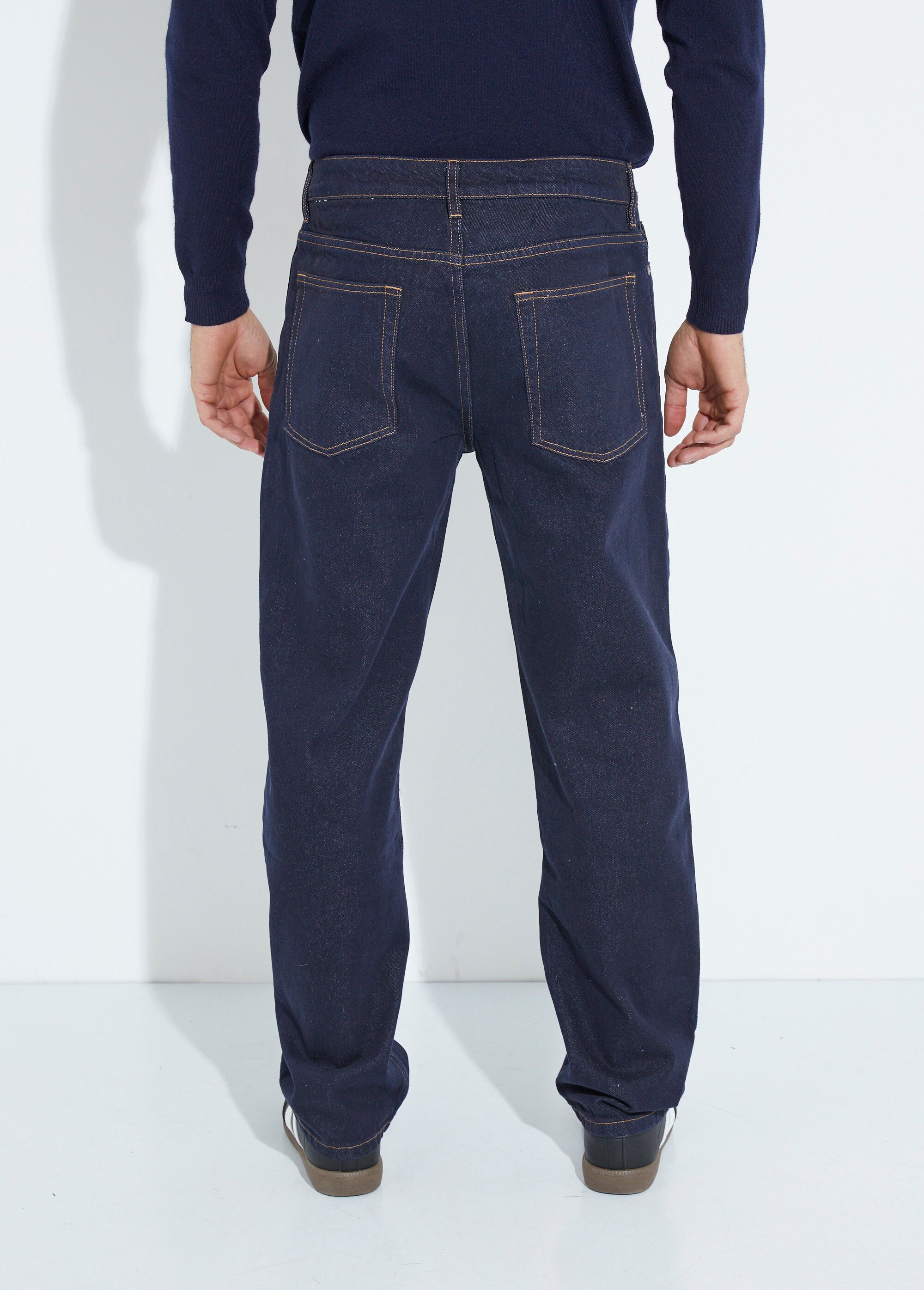 Jean denim 5 poches bas resserré, brut Homme Bleu LYS10009 DO1